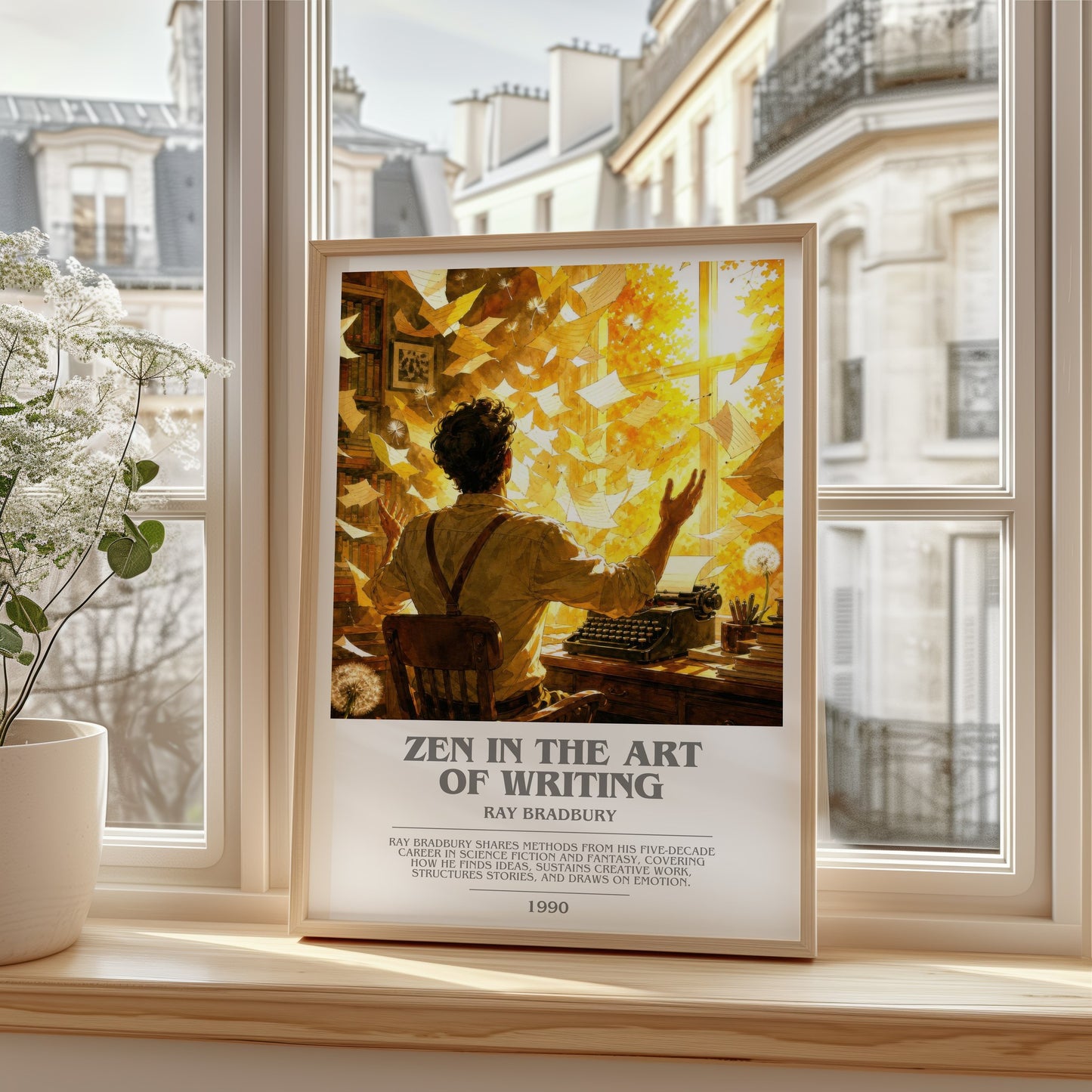 Zen In The Art Of Writing bookish poster colour and style options – Ray Bradbury book art