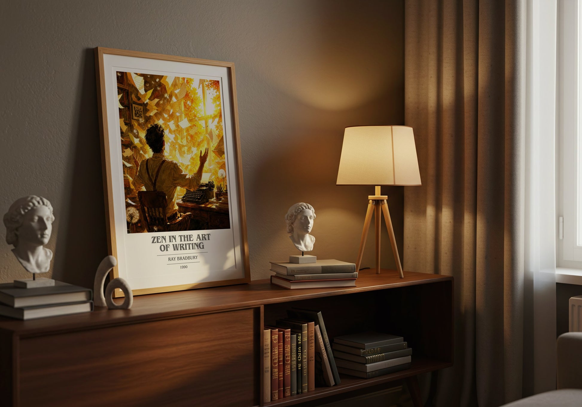 Zen In The Art Of Writing book cover book poster framed on wall – non fiction wall art