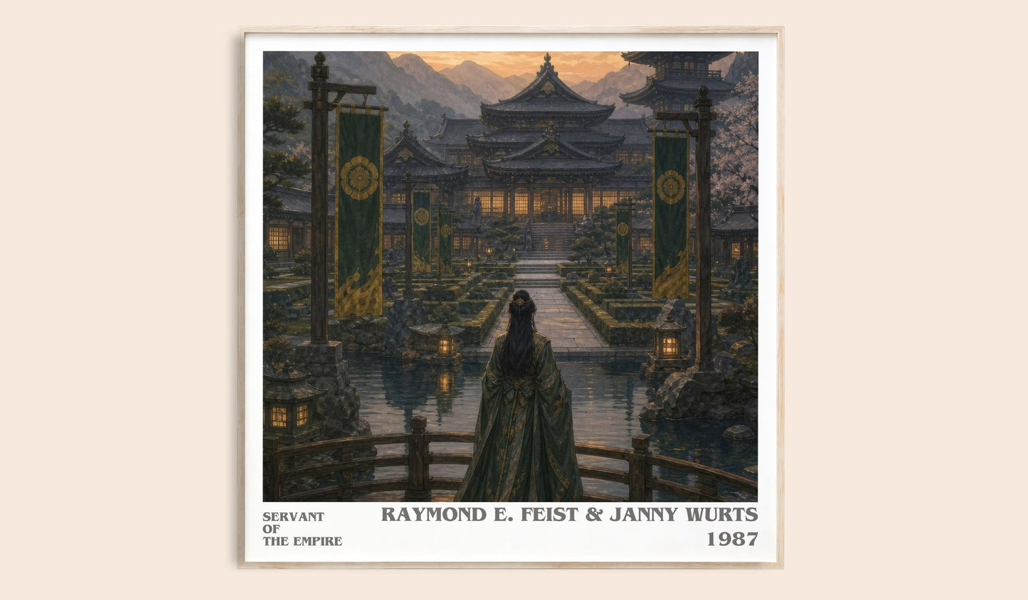 Servant Of The Empire literary book poster by Raymond E. Feist & Janny Wurts – framed literary art print