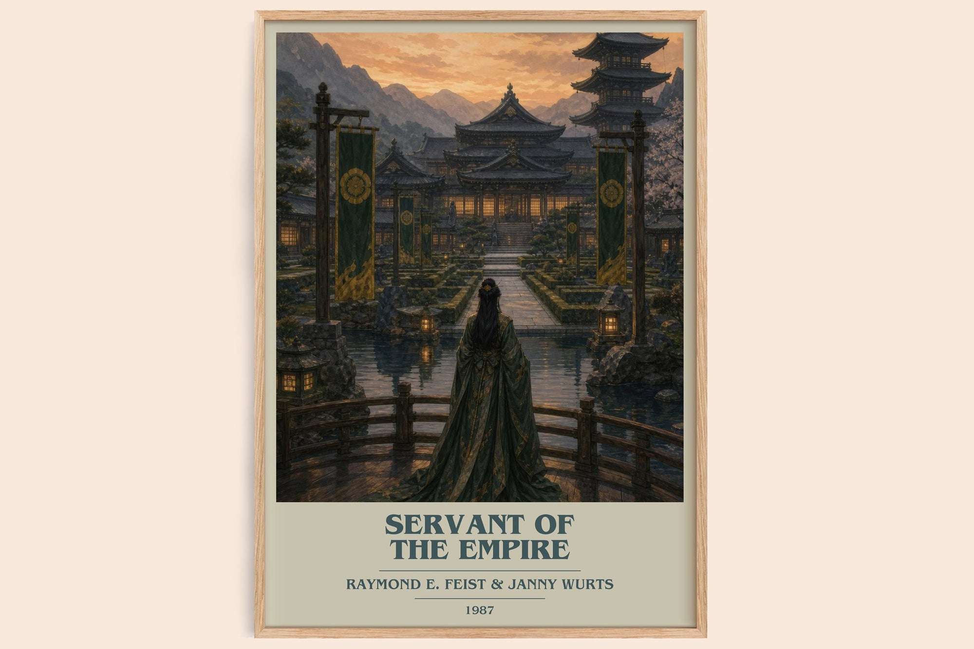 Servant Of The Empire book cover book poster by Raymond E. Feist & Janny Wurts – framed literary art print