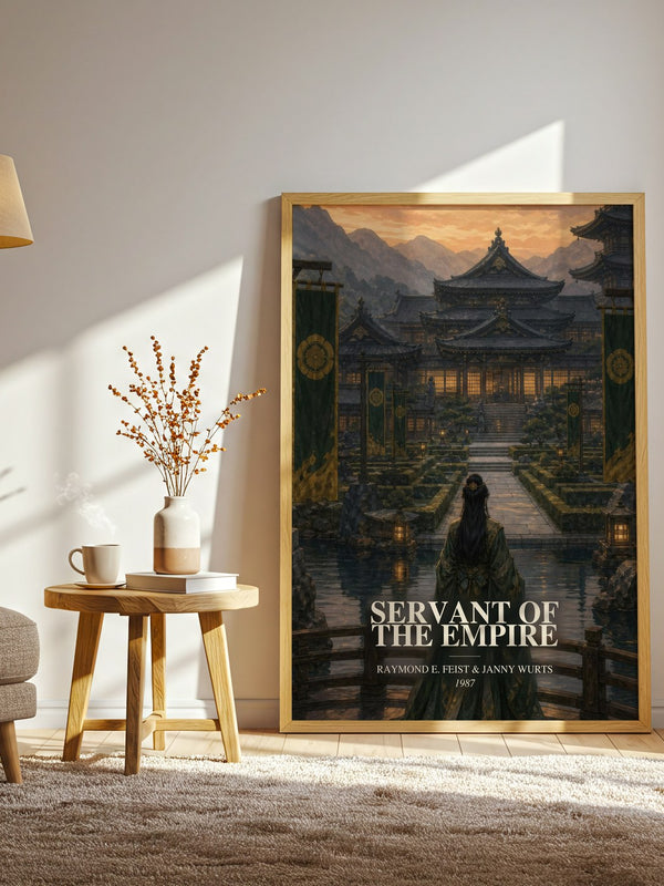 Servant Of The Empire watercolour print in frame leaning in hallway – fantasy wall art