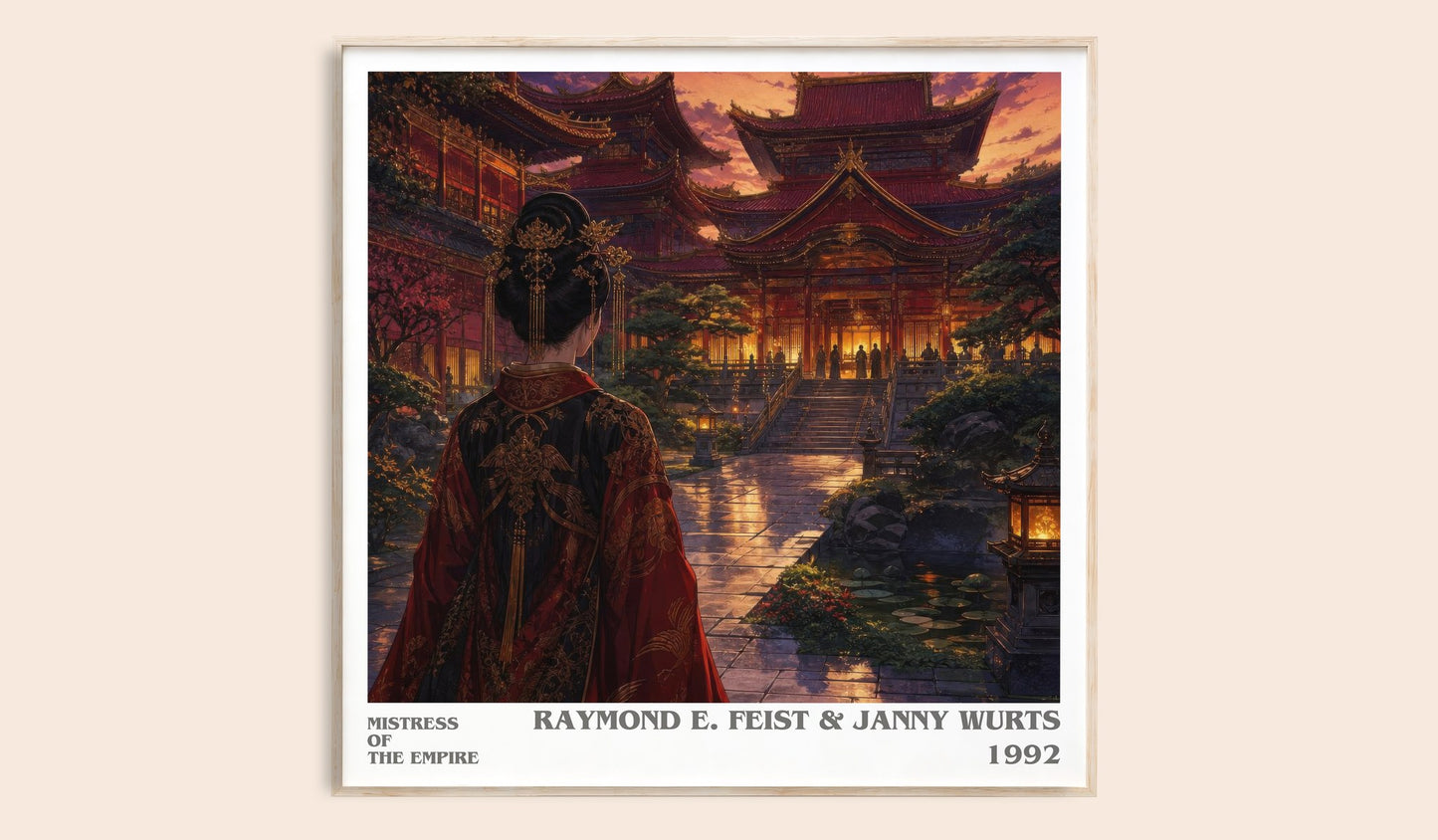 Mistress Of The Empire literary book poster by Raymond E. Feist & Janny Wurts – framed literary art print