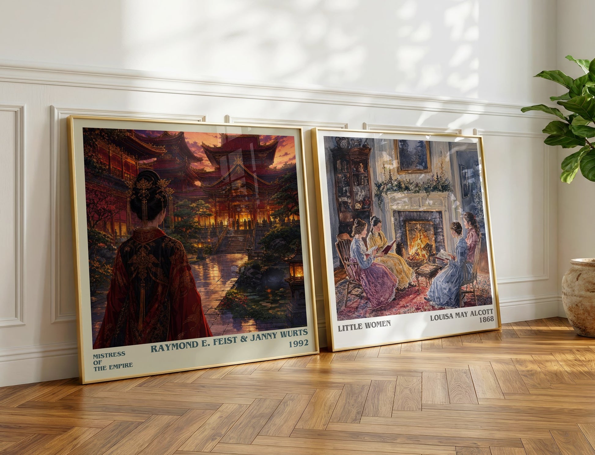 Mistress Of The Empire literary print on bookshelf – Raymond E. Feist & Janny Wurts fan gift