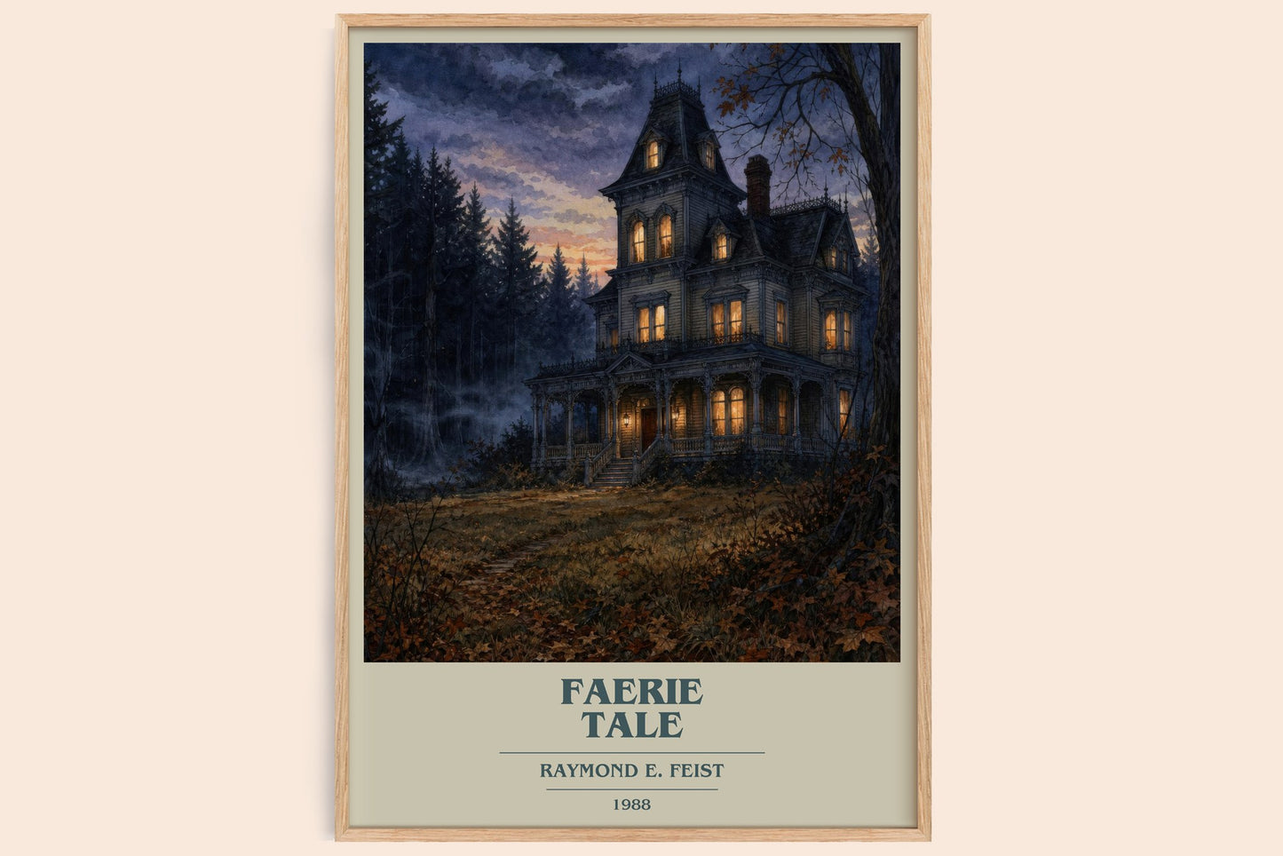 Faerie Tale book cover book poster by Raymond E. Feist – framed literary art print