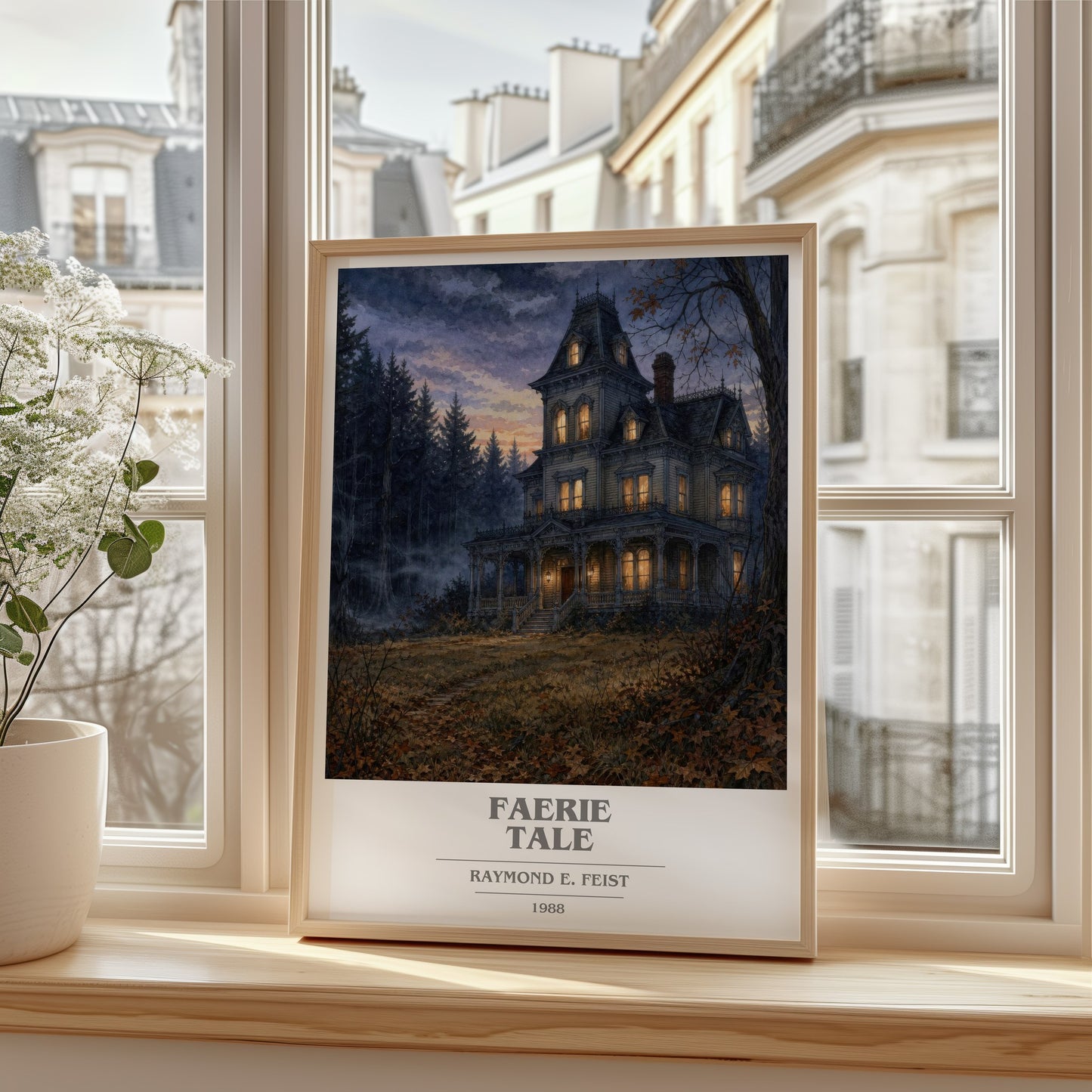Faerie Tale book cover poster colour and style options – Raymond E. Feist book art