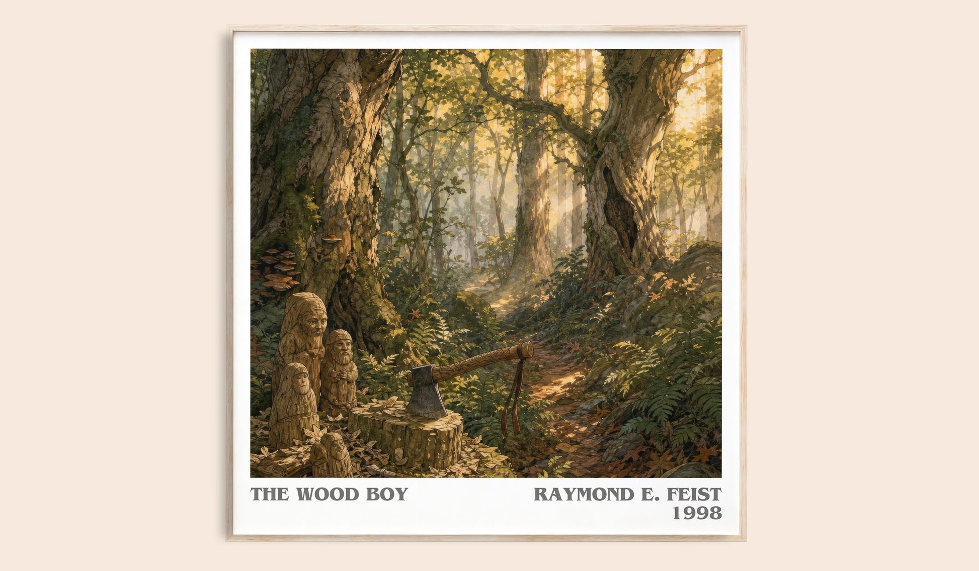 The Wood Boy literary book poster by Raymond E. Feist – framed literary art print