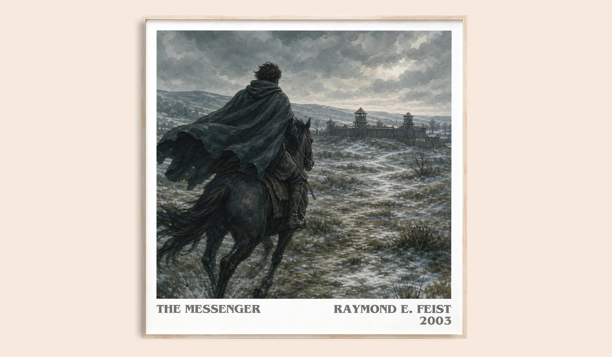 The Messenger literary book poster by Raymond E. Feist – framed literary art print