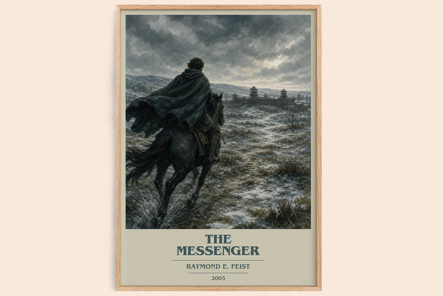 The Messenger book cover book poster by Raymond E. Feist – framed literary art print