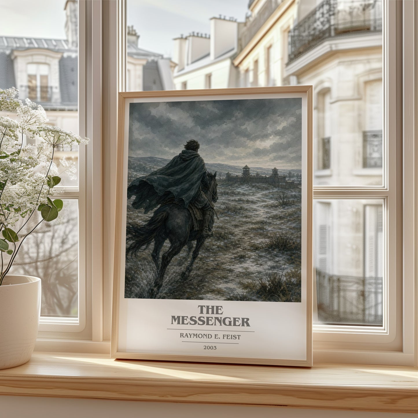 The Messenger book cover poster colour and style options – Raymond E. Feist book art