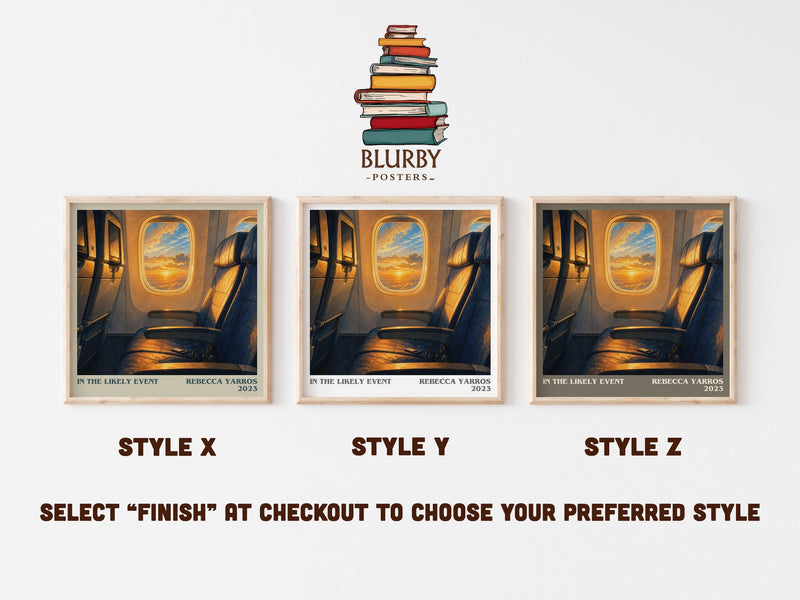 In The Likely Event literary print in frame leaning in hallway – romance wall art