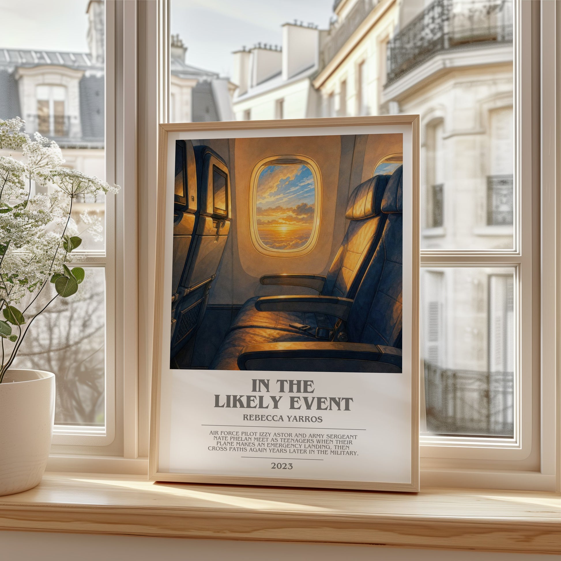 In The Likely Event bookish poster colour and style options – Rebecca Yarros book art
