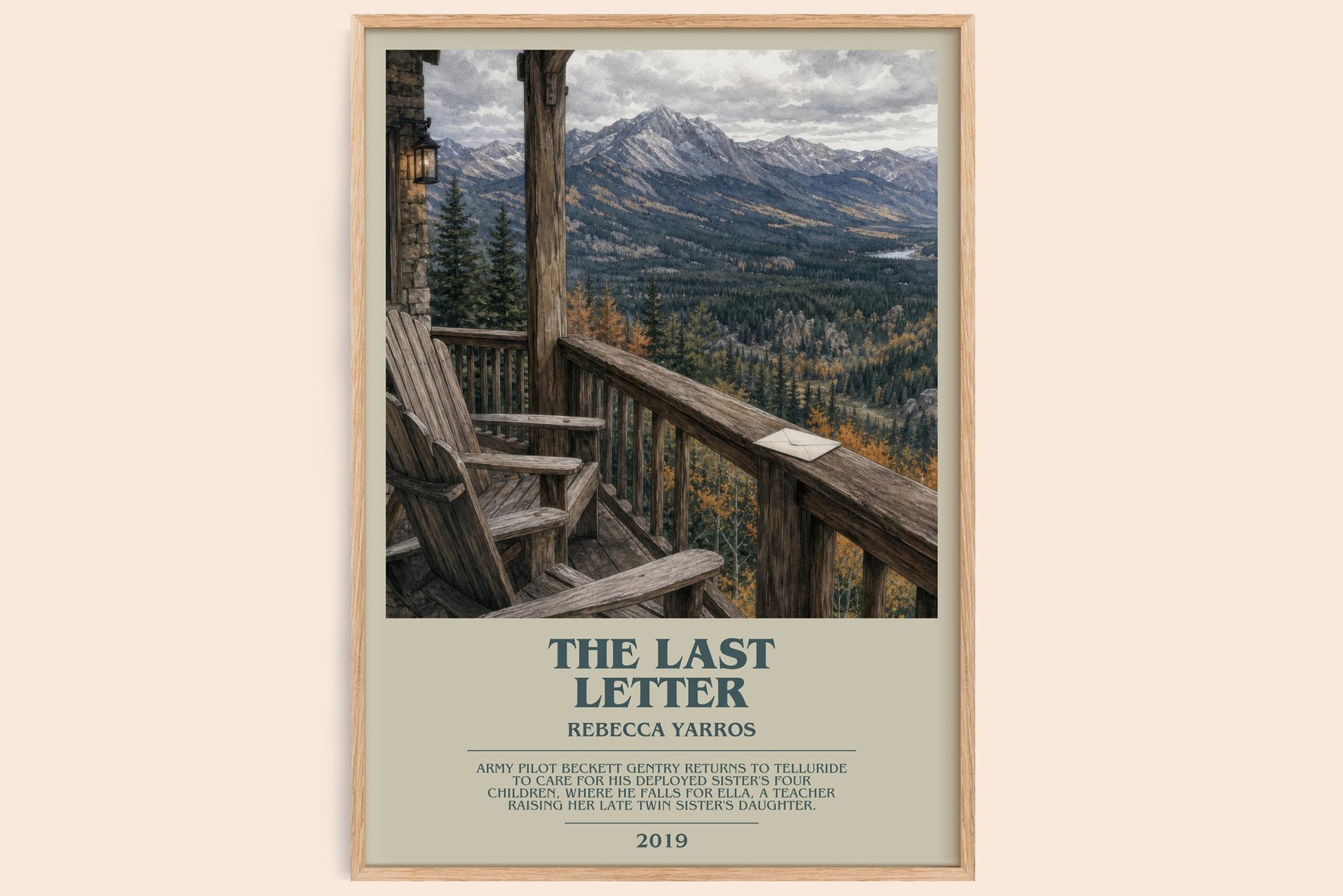 The Last Letter bookish book poster by Rebecca Yarros – framed literary art print