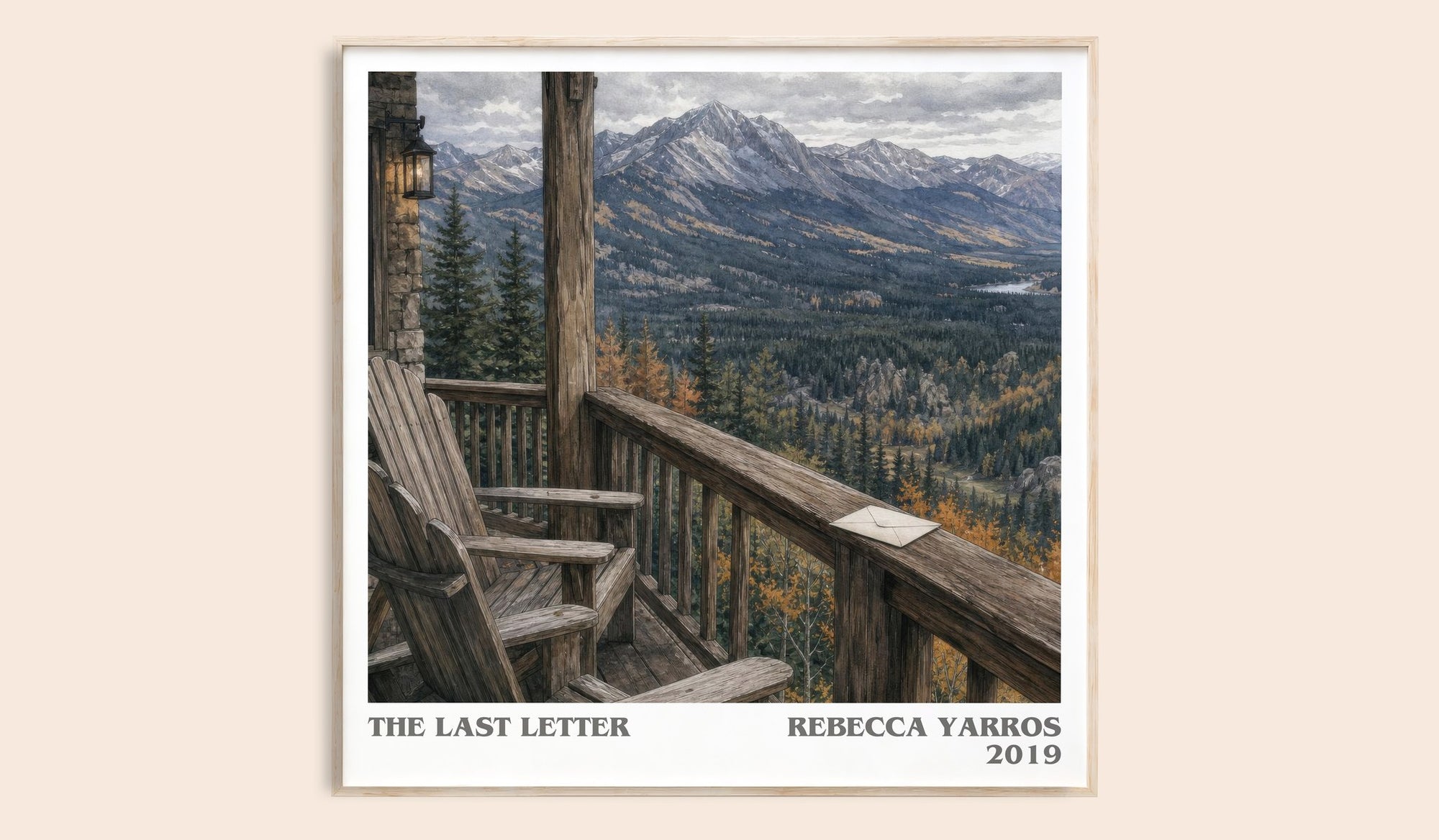The Last Letter literary book poster by Rebecca Yarros – framed literary art print