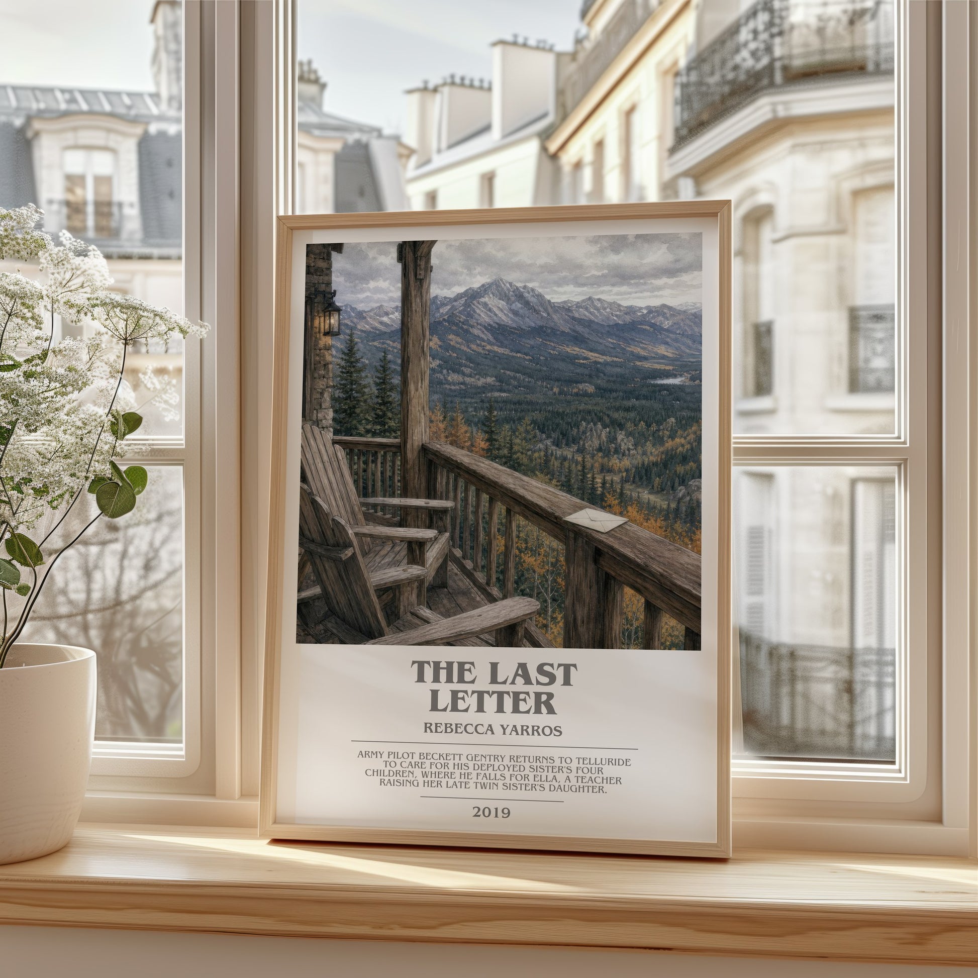 The Last Letter bookish poster colour and style options – Rebecca Yarros book art