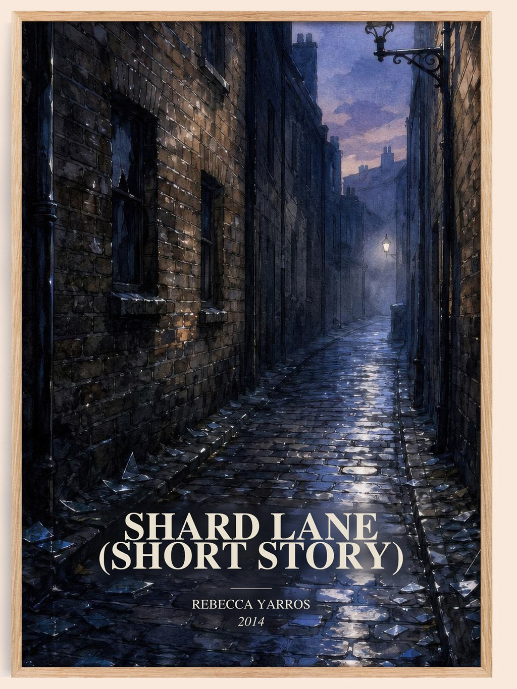 Shard Lane (Short Story) watercolour book poster by Rebecca Yarros – framed literary art print