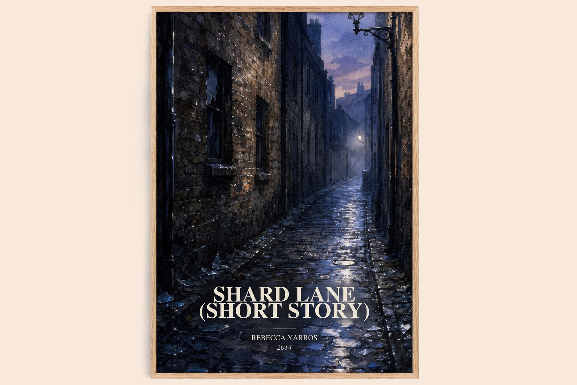 Shard Lane (Short Story) watercolour book poster by Rebecca Yarros – framed literary art print