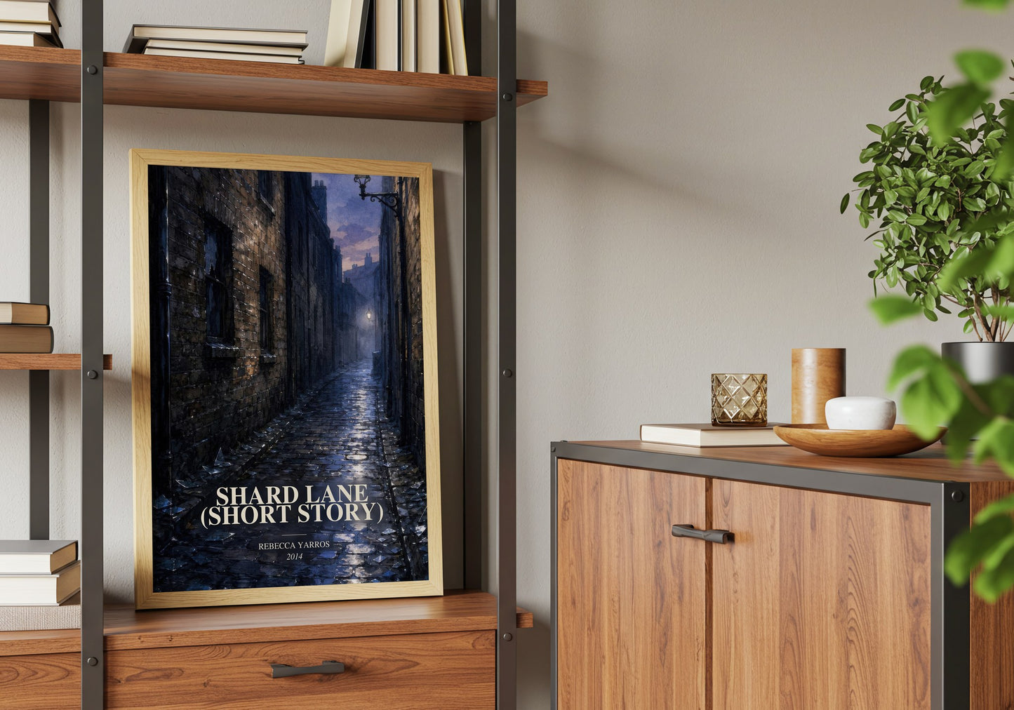 Shard Lane (Short Story) book watercolour illustration paper finish options – matte satin gloss