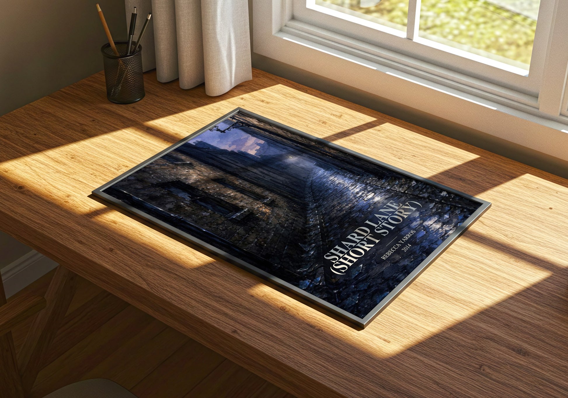 Shard Lane (Short Story) watercolour book poster framed on wall – romance wall art