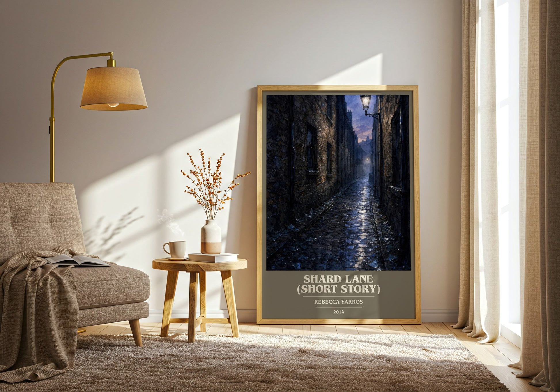 Shard Lane (Short Story) book cover print on bookshelf – Rebecca Yarros fan gift