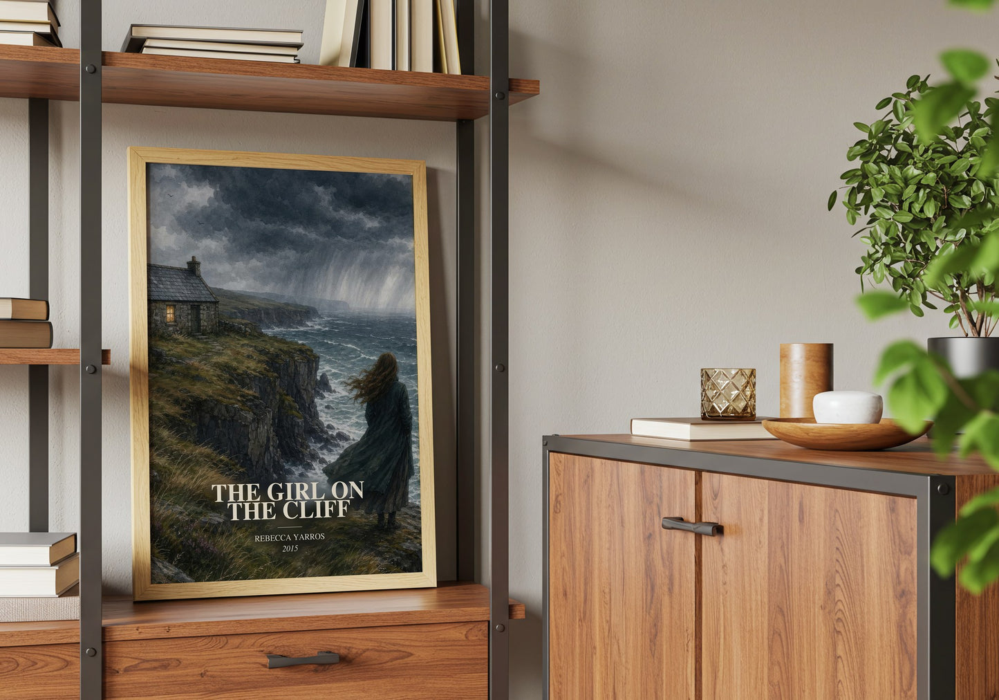 The Girl On The Cliff book watercolour illustration paper finish options – matte satin gloss