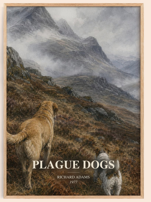 Plague Dogs Book Watercolour Illustration by Richard Adams