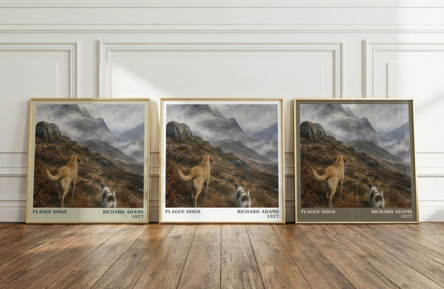 Plague Dogs literary art print colour and style options – Richard Adams book art