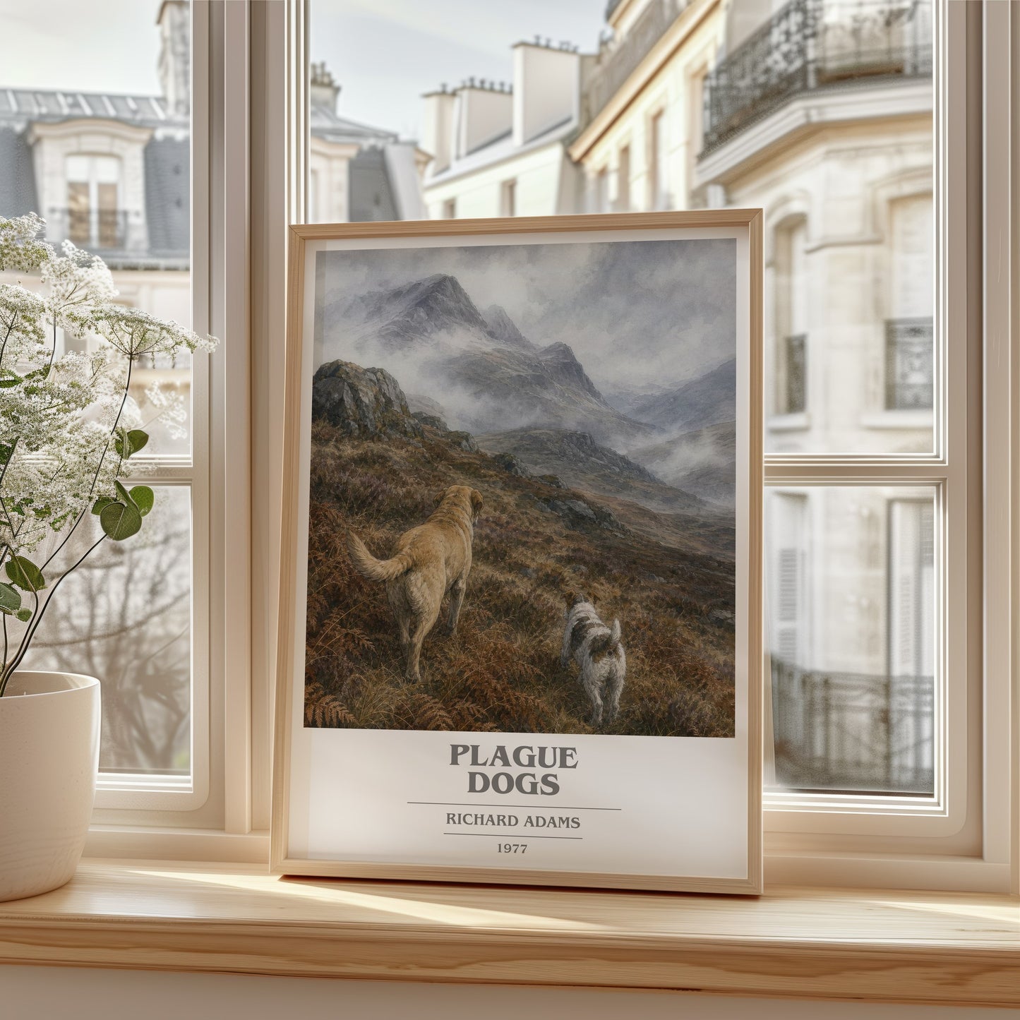 Plague Dogs book cover poster colour and style options – Richard Adams book art