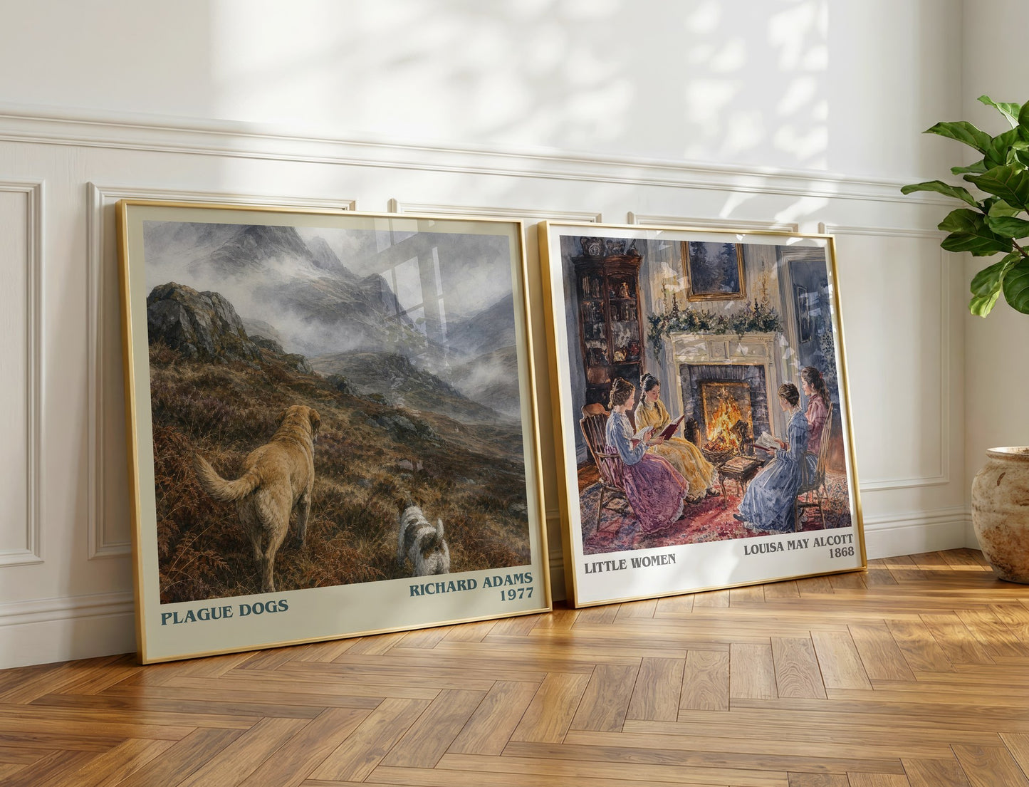 Plague Dogs literary print on bookshelf – Richard Adams fan gift