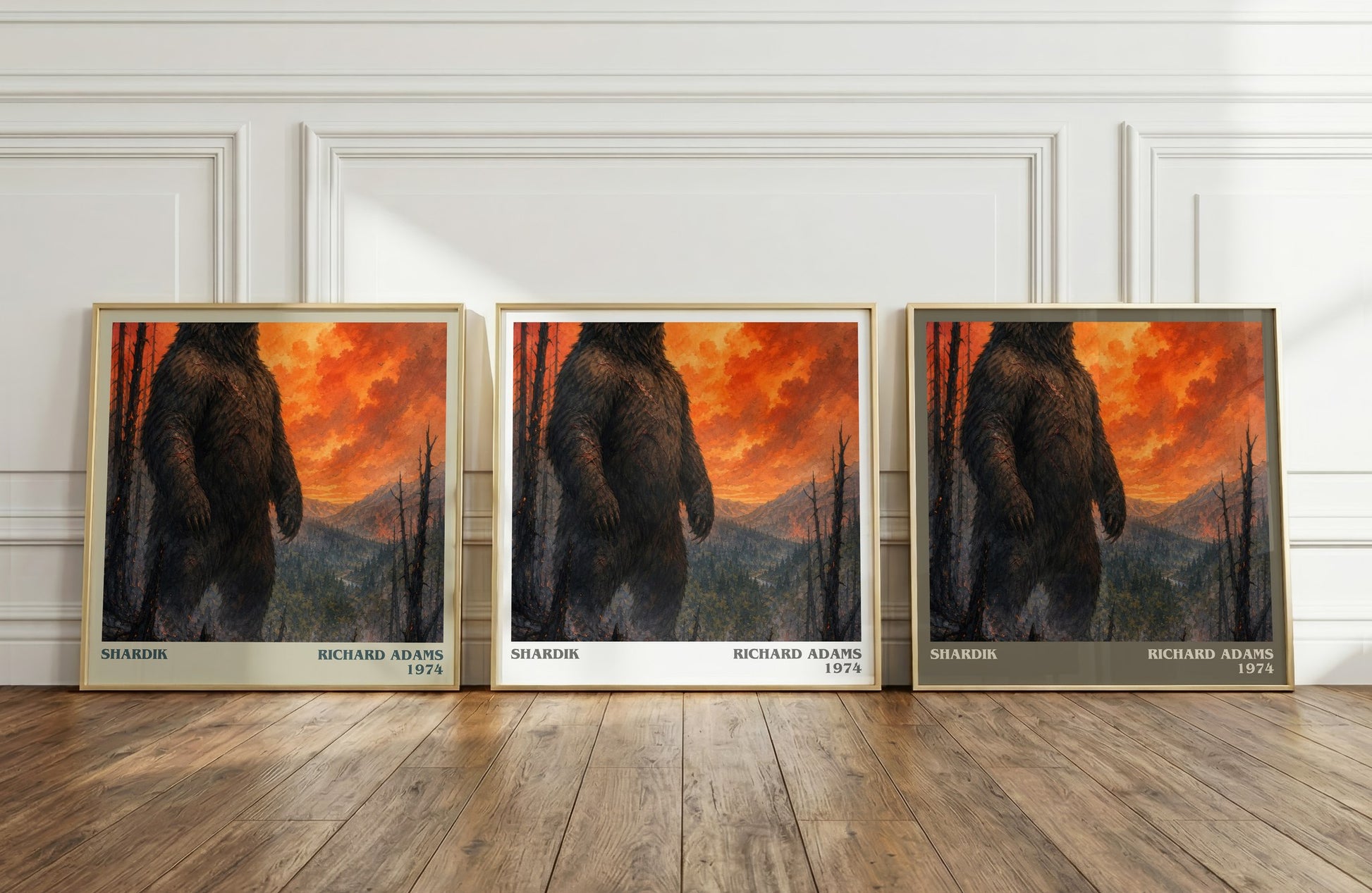 Shardik literary art print colour and style options – Richard Adams book art