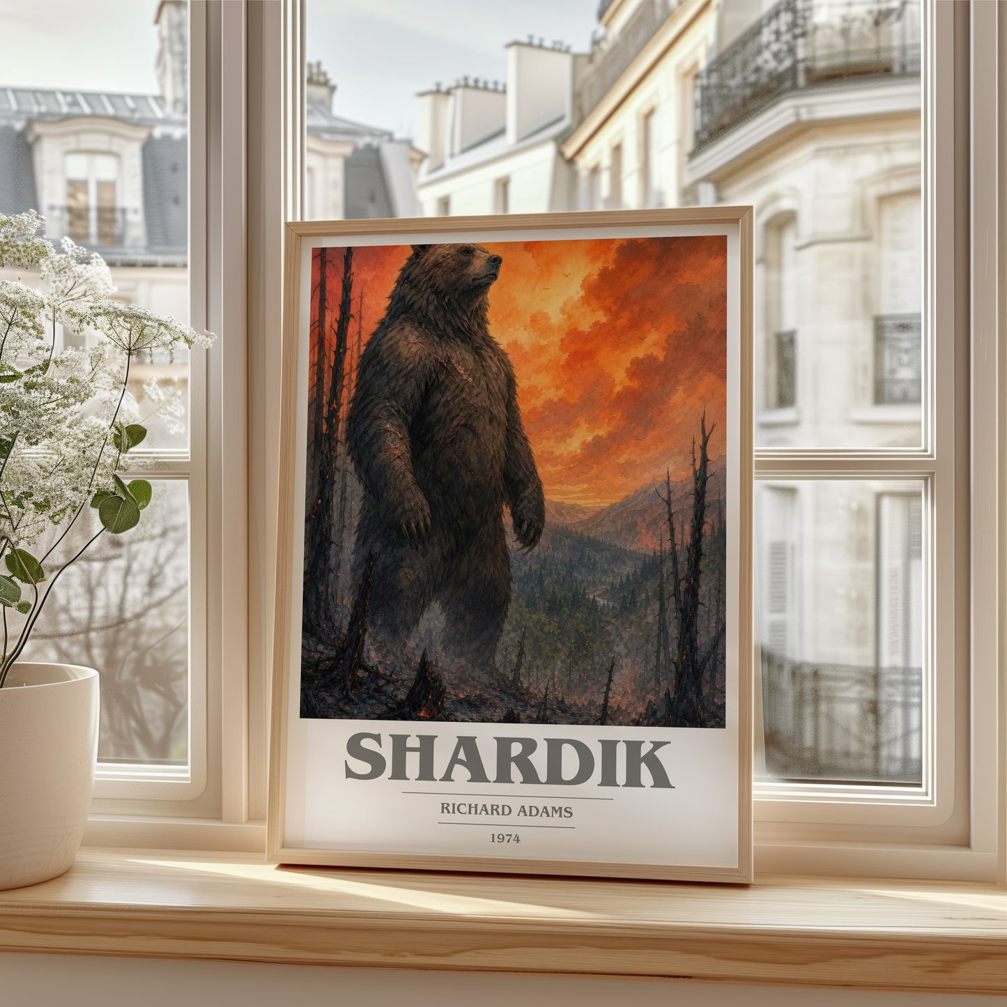 Shardik book cover poster colour and style options – Richard Adams book art