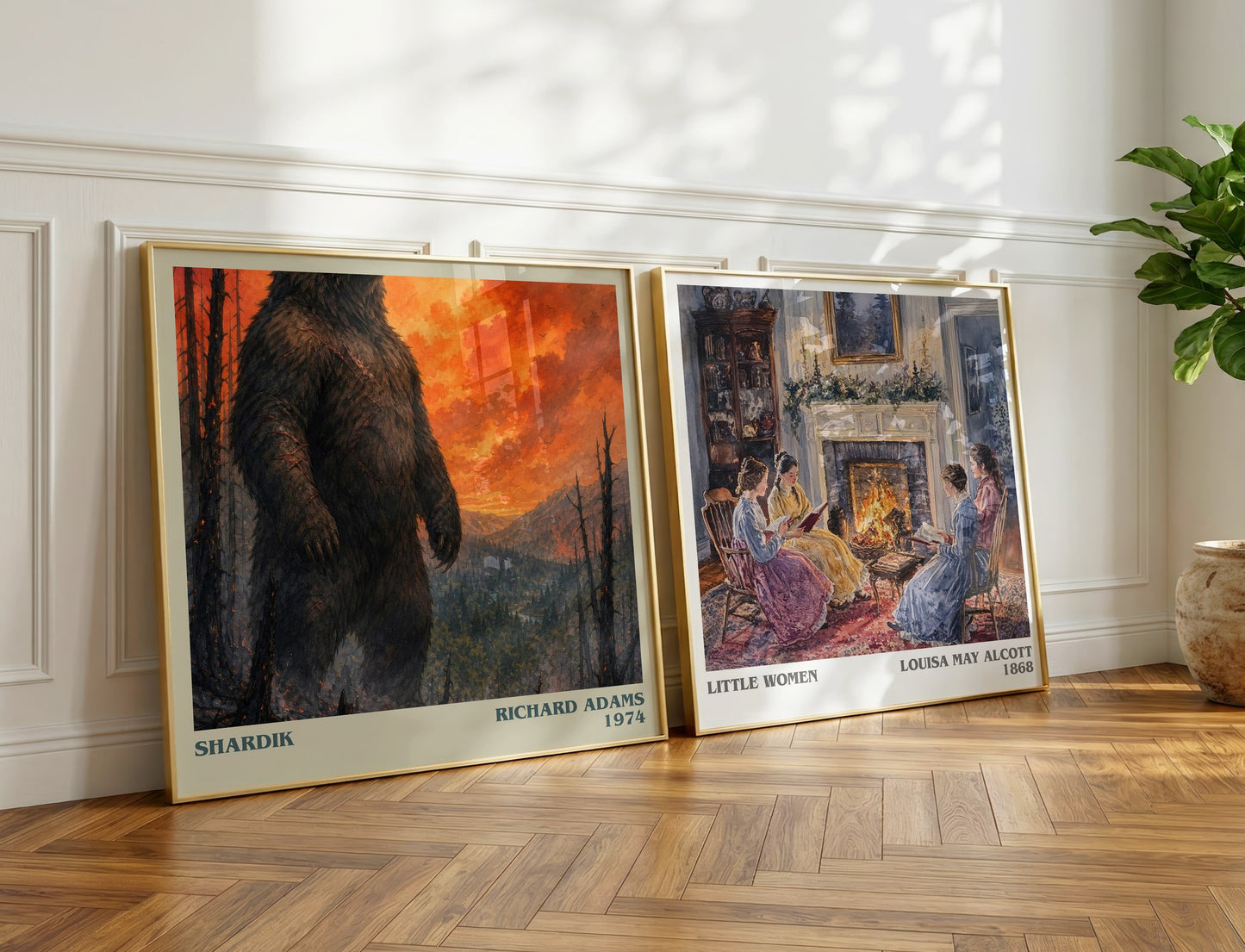 Shardik literary print on bookshelf – Richard Adams fan gift