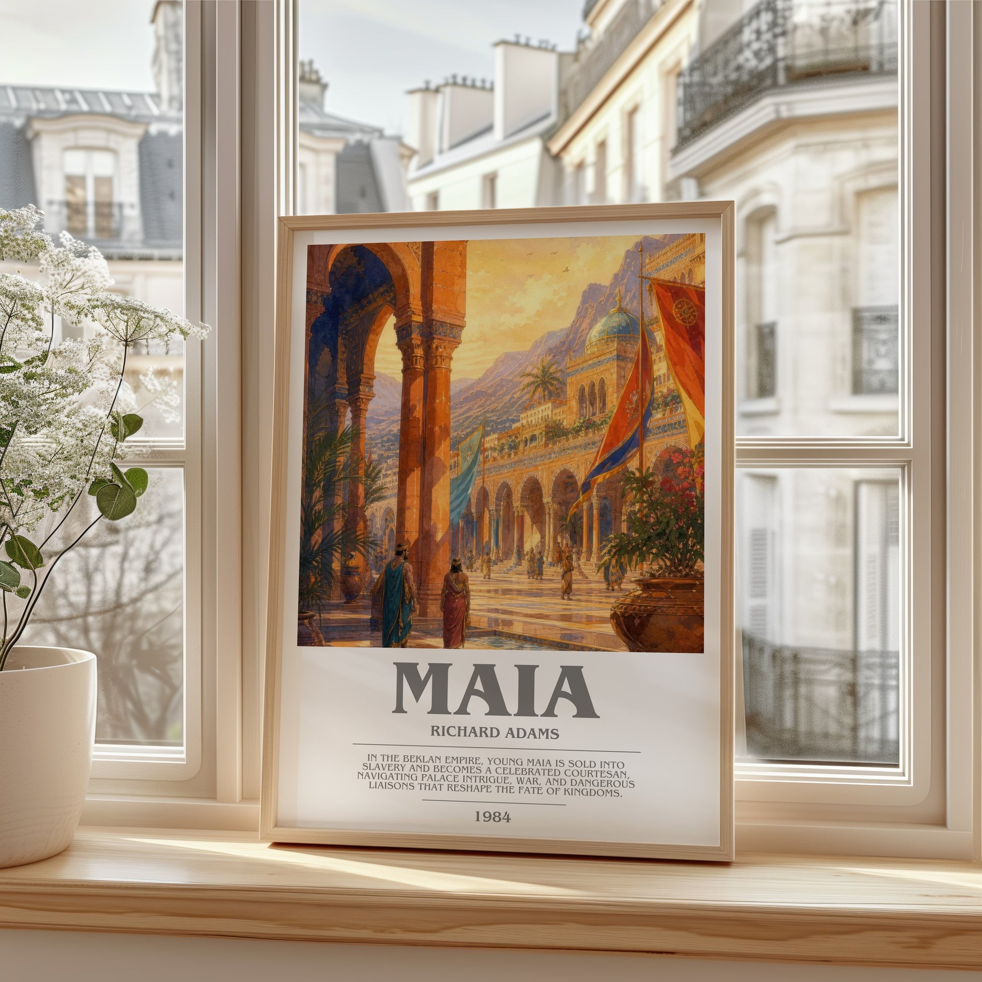 Maia bookish poster colour and style options – Richard Adams book art