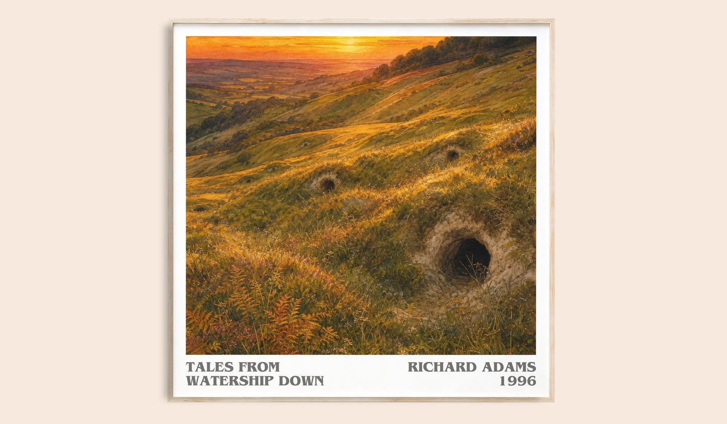 Tales From Watership Down literary book poster by Richard Adams – framed literary art print
