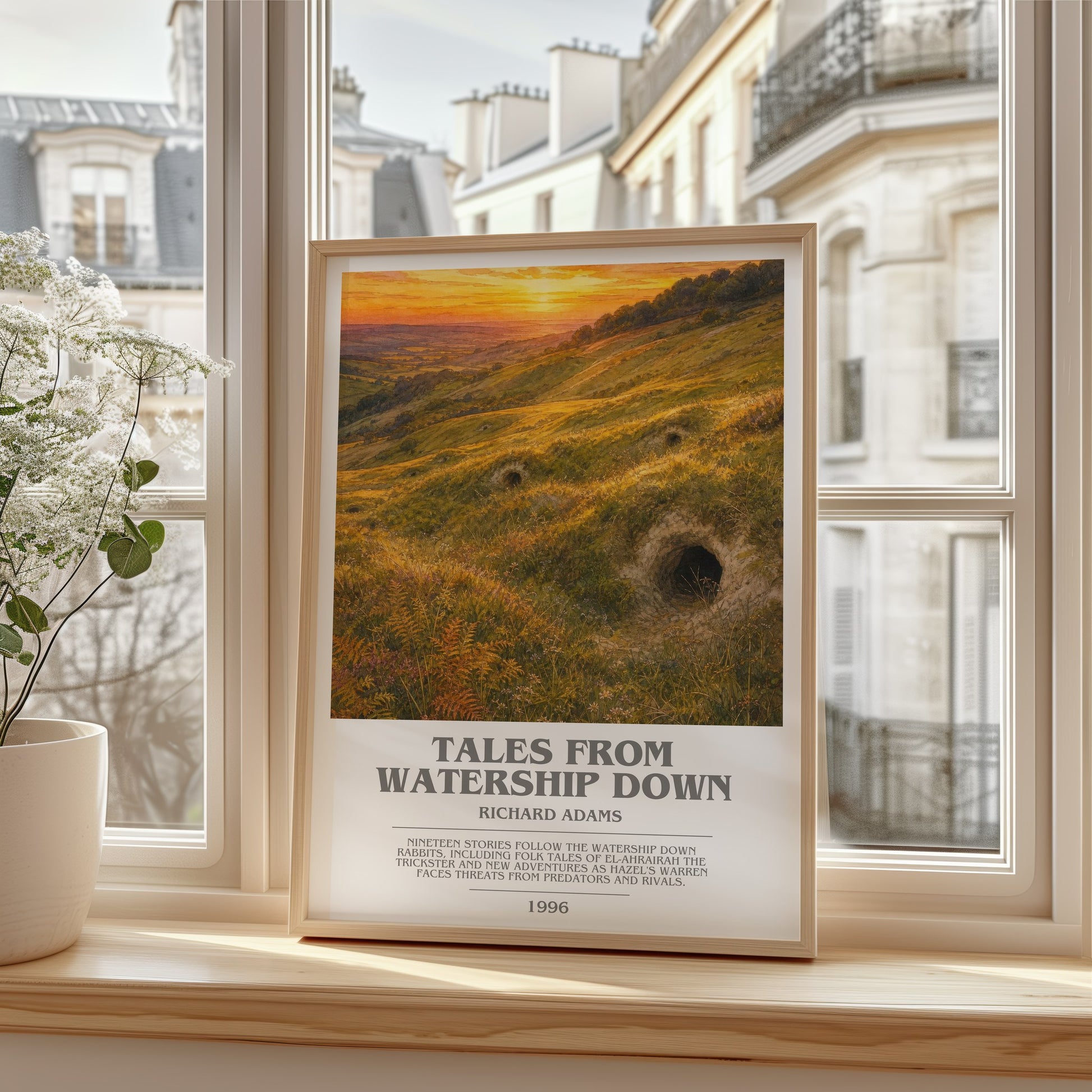 Tales From Watership Down bookish poster colour and style options – Richard Adams book art