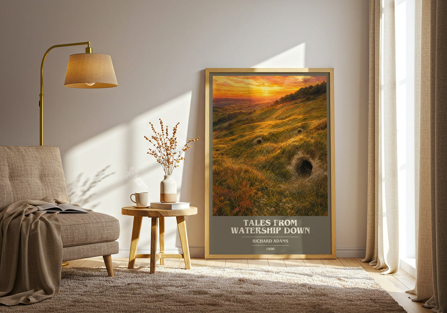 Tales From Watership Down book cover print on bookshelf – Richard Adams fan gift