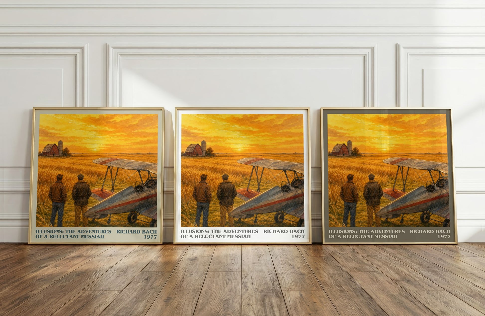 Illusions: The Adventures Of A Reluctant Messiah literary art print colour and style options – Richard Bach book art