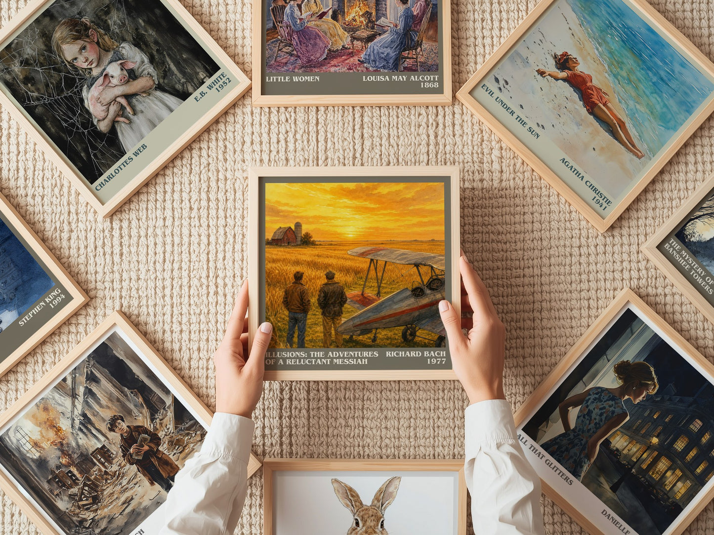 Illusions: The Adventures Of A Reluctant Messiah literary book poster framed on wall – philosophy wall art