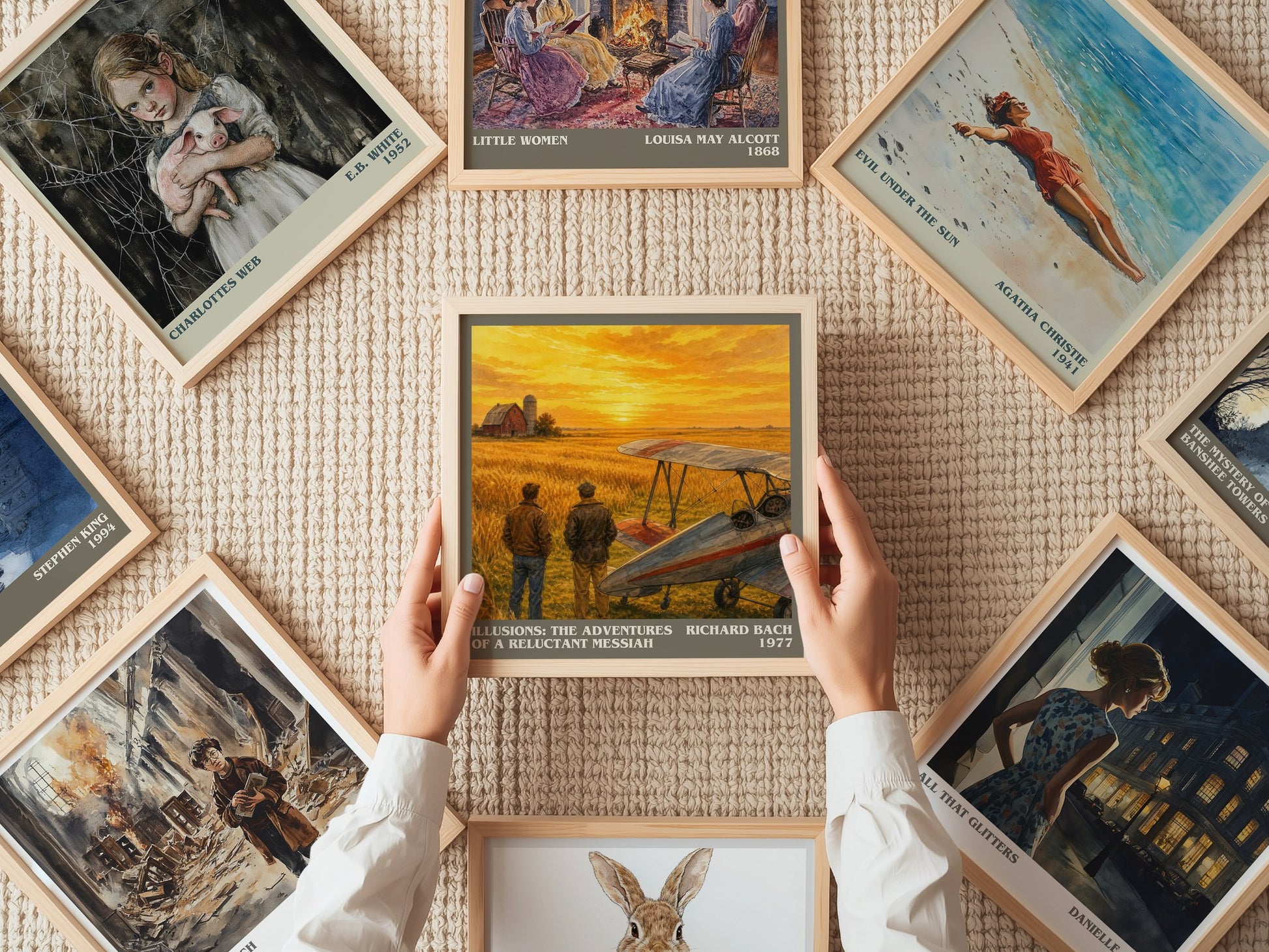 Illusions: The Adventures Of A Reluctant Messiah literary book poster framed on wall – philosophy wall art
