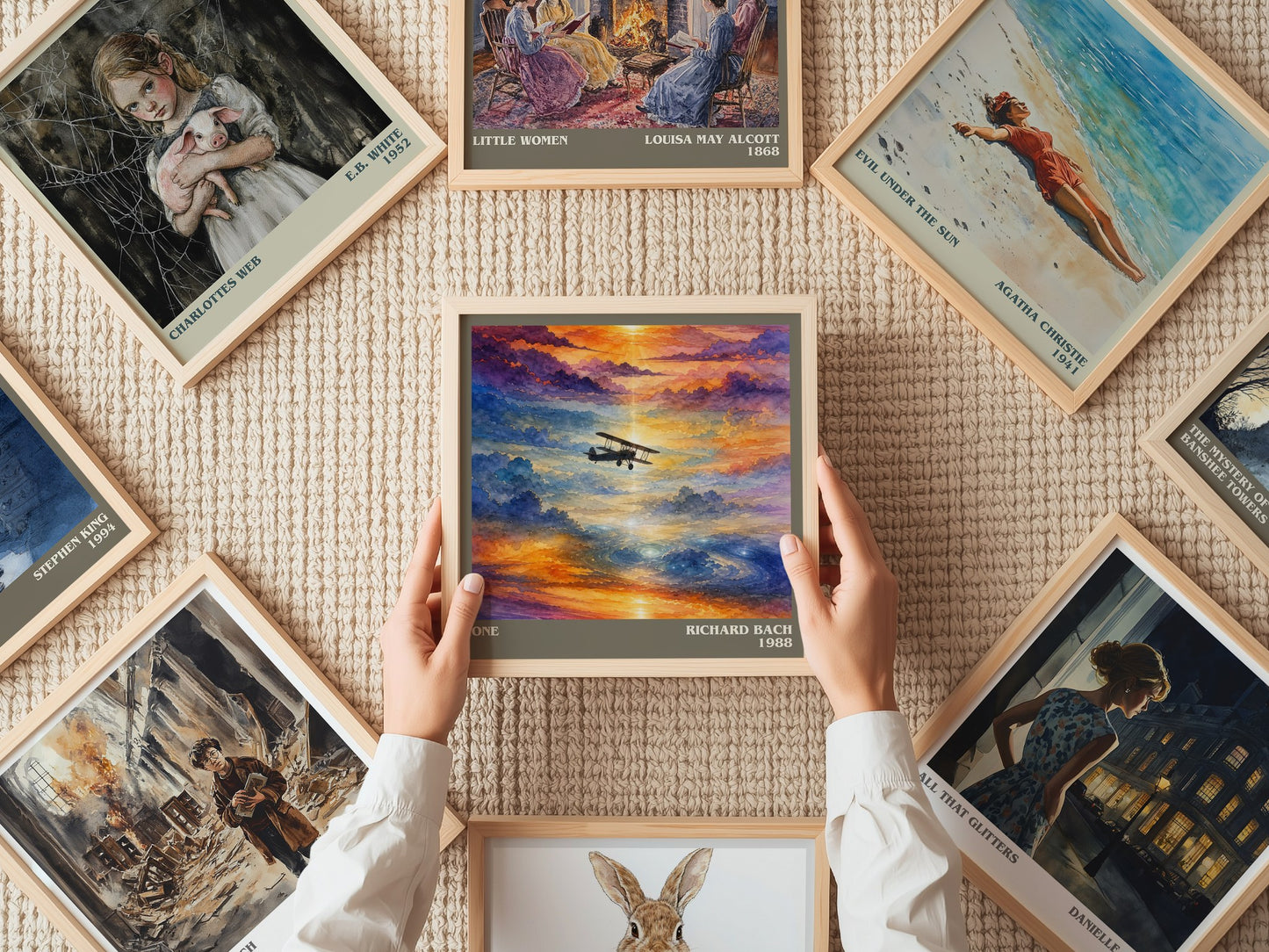 One literary book poster framed on wall – literary fiction wall art