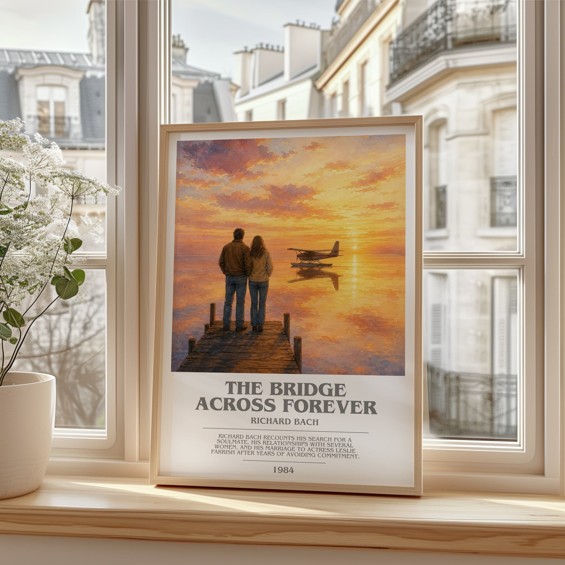 The Bridge Across Forever bookish poster colour and style options – Richard Bach book art