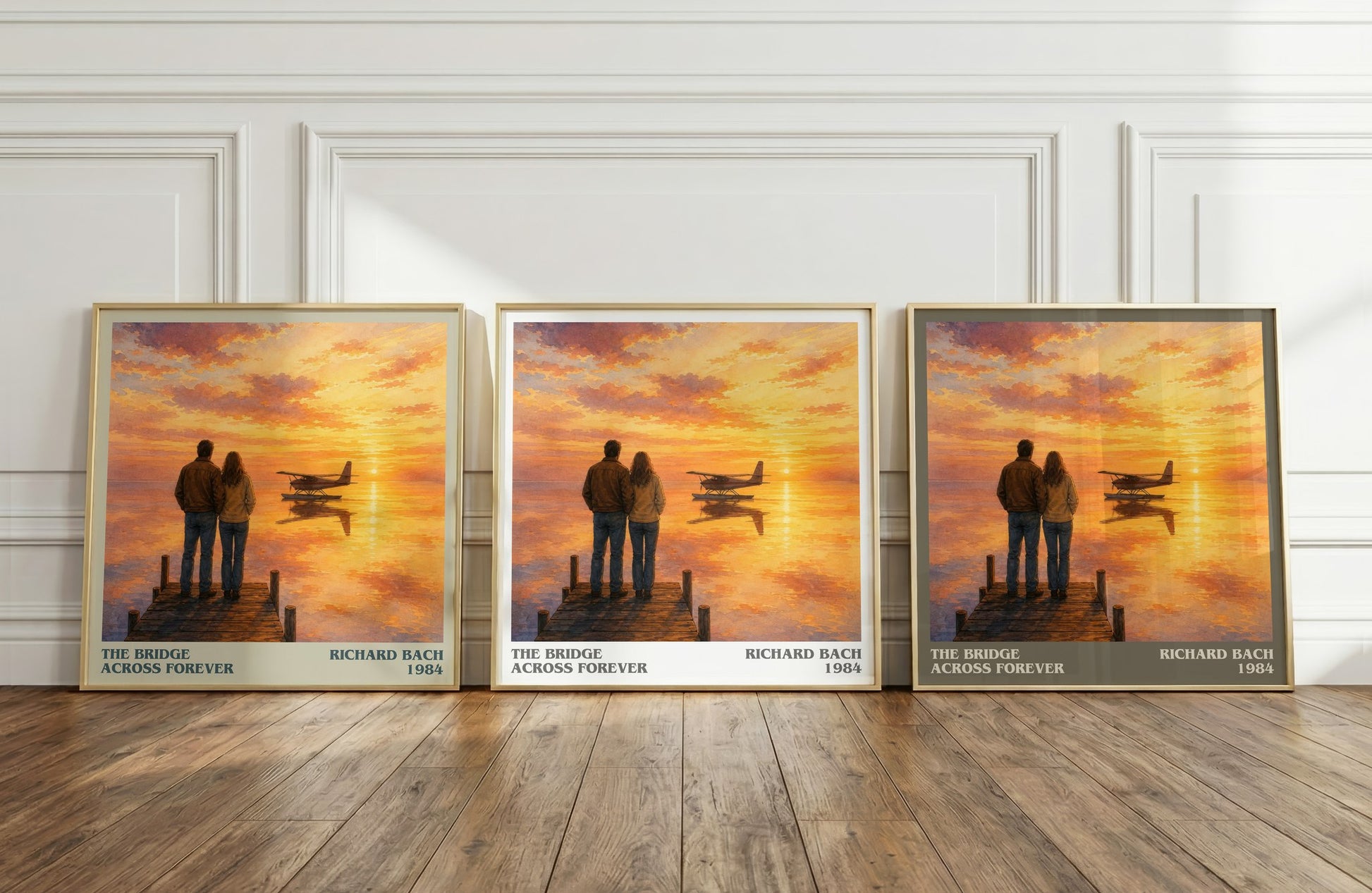 The Bridge Across Forever literary art print colour and style options – Richard Bach book art