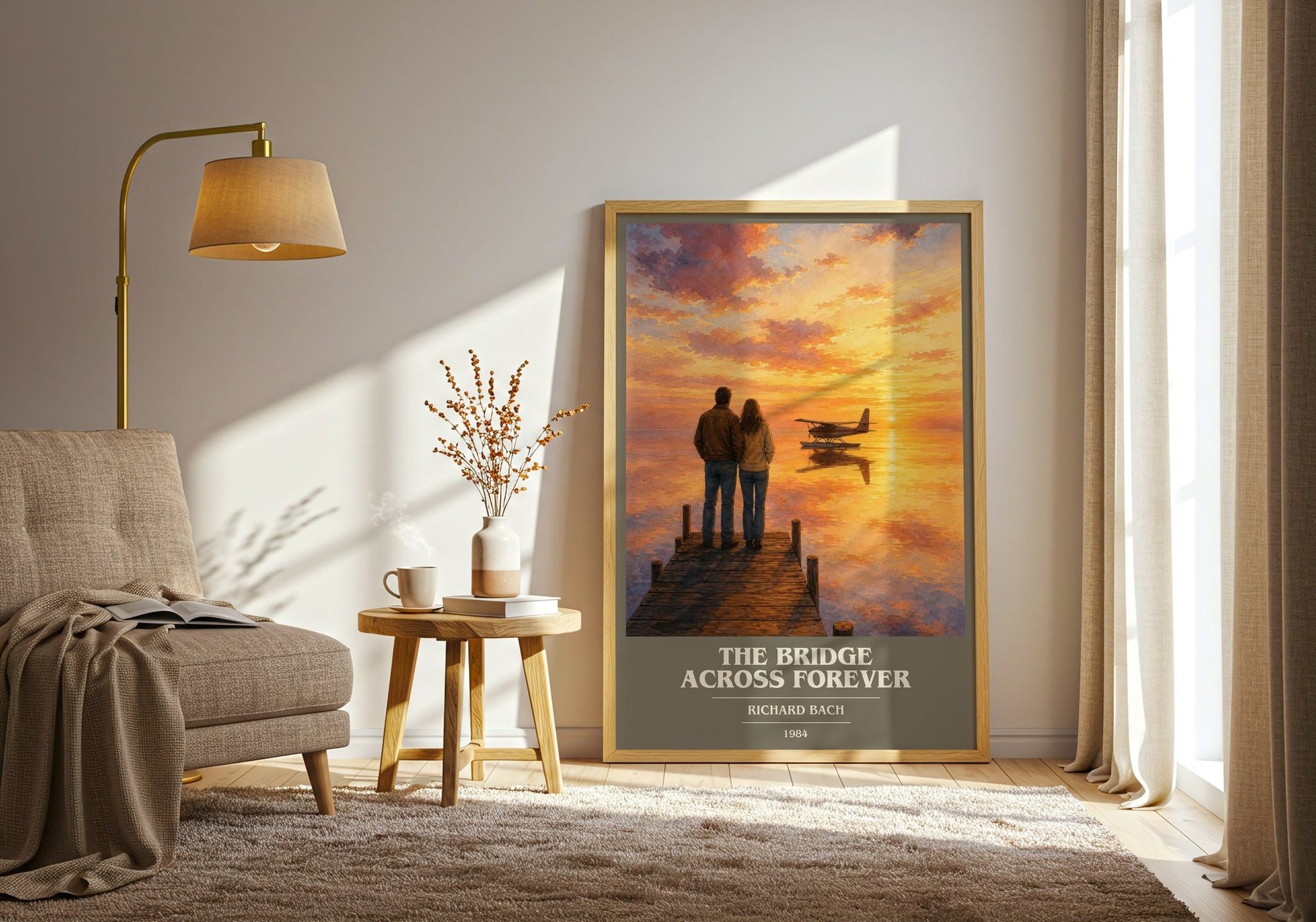 The Bridge Across Forever book cover print on bookshelf – Richard Bach fan gift