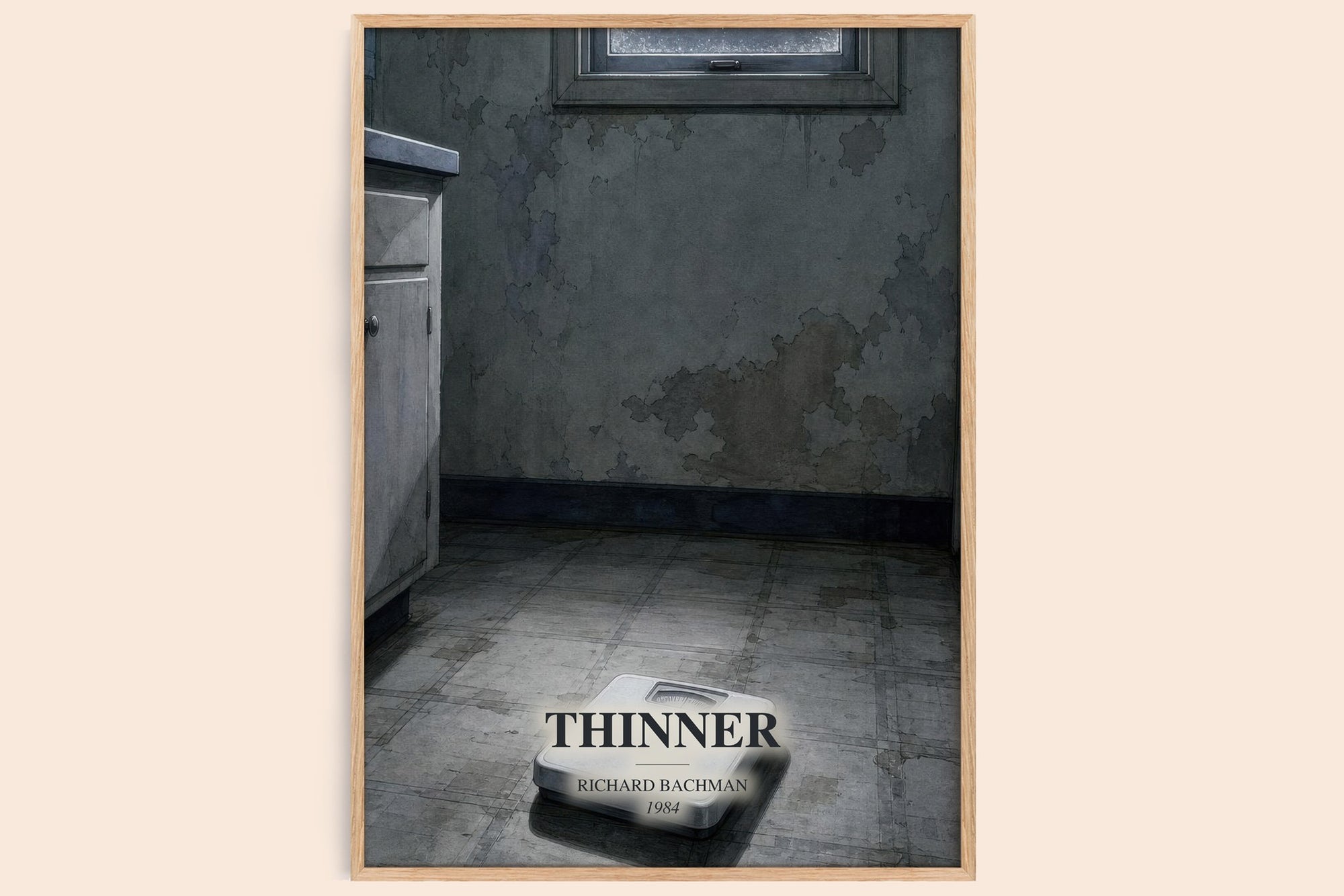 Thinner watercolour book poster by Richard Bachman – framed literary art print