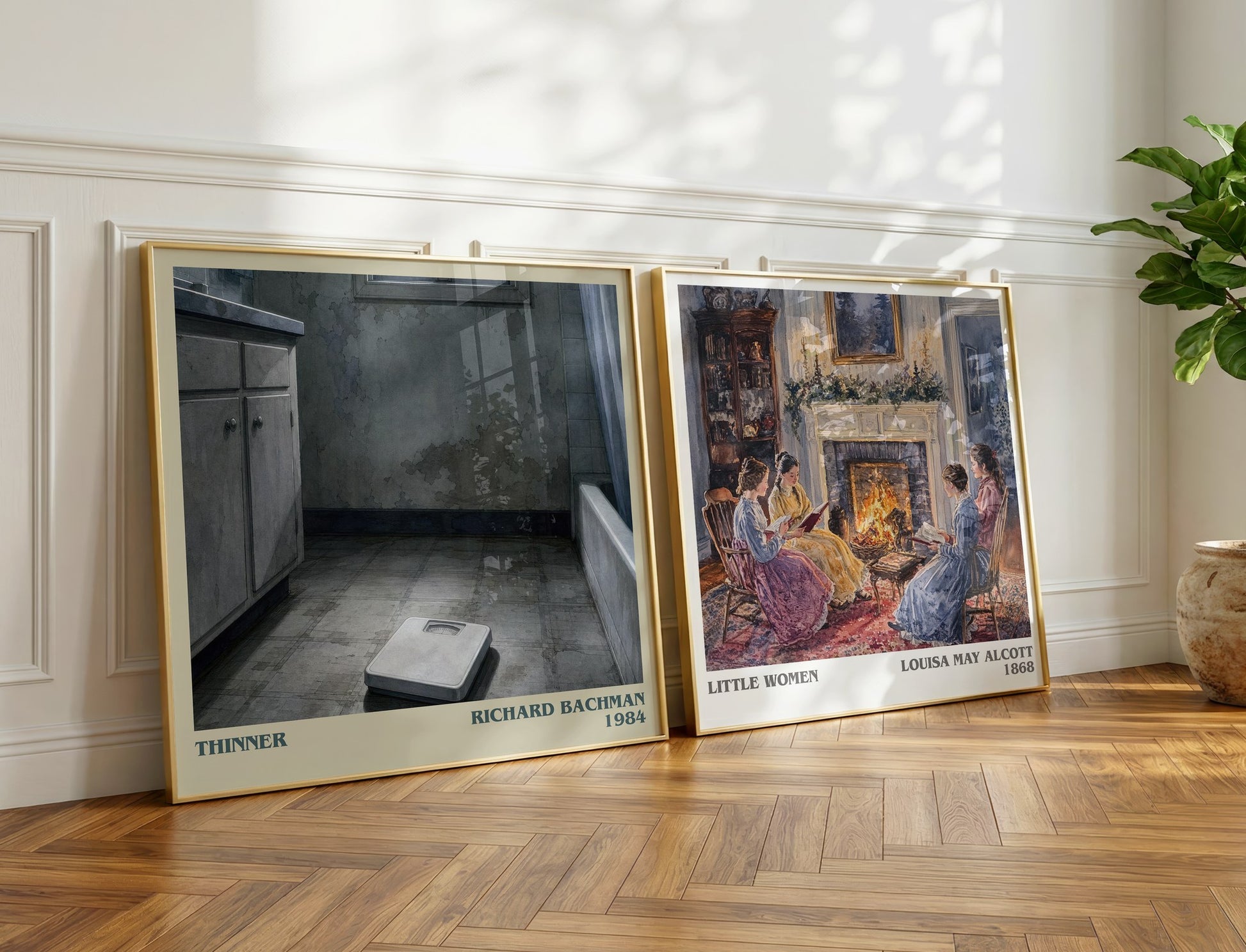 Thinner literary print on bookshelf – Richard Bachman fan gift
