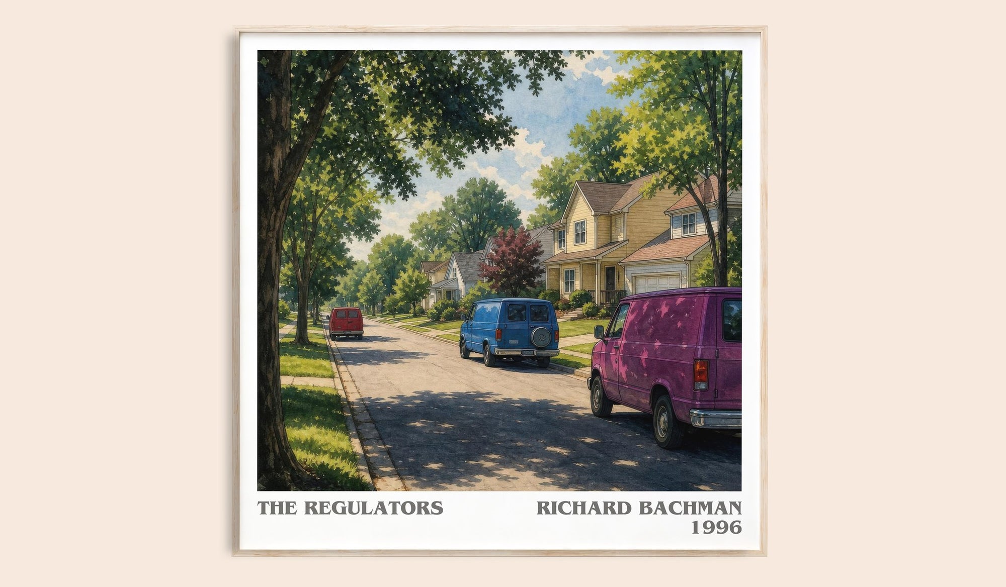 The Regulators literary book poster by Richard Bachman – framed literary art print