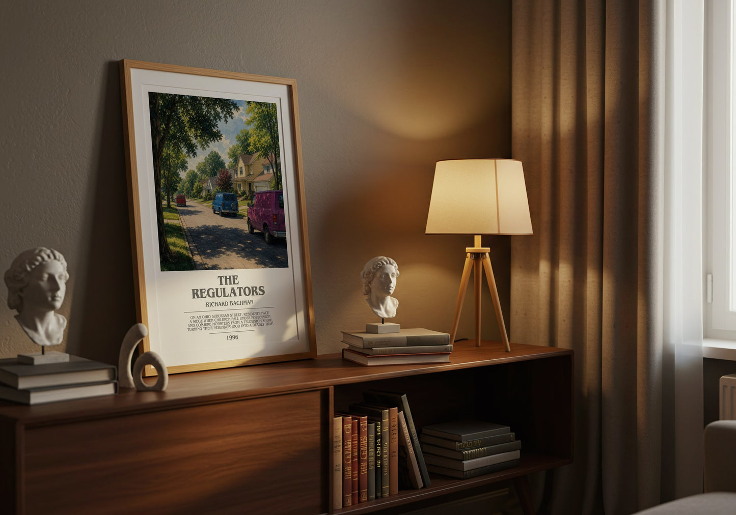 The Regulators bookish book poster framed on wall – horror wall art