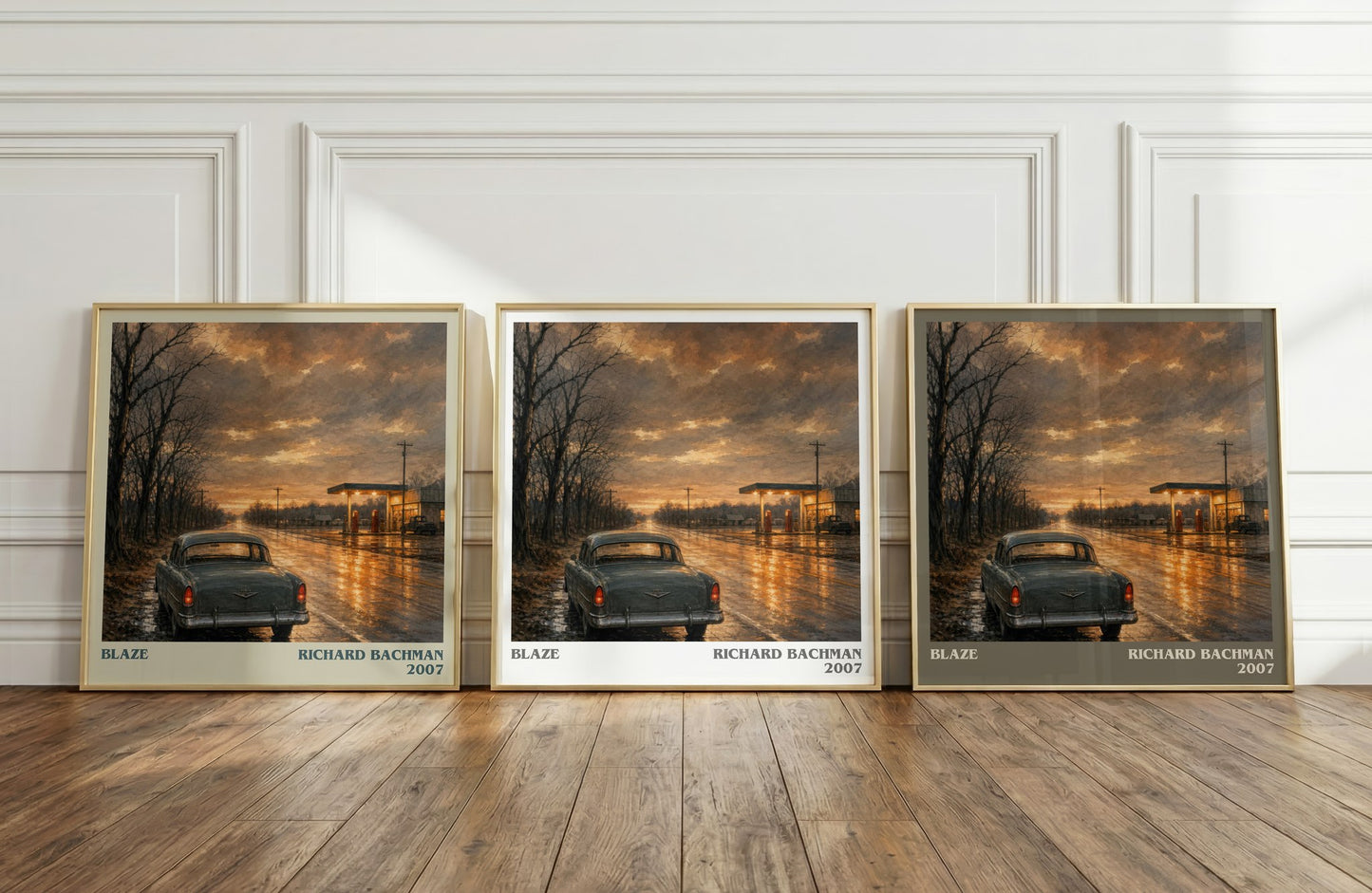 Blaze literary art print colour and style options – Richard Bachman book art