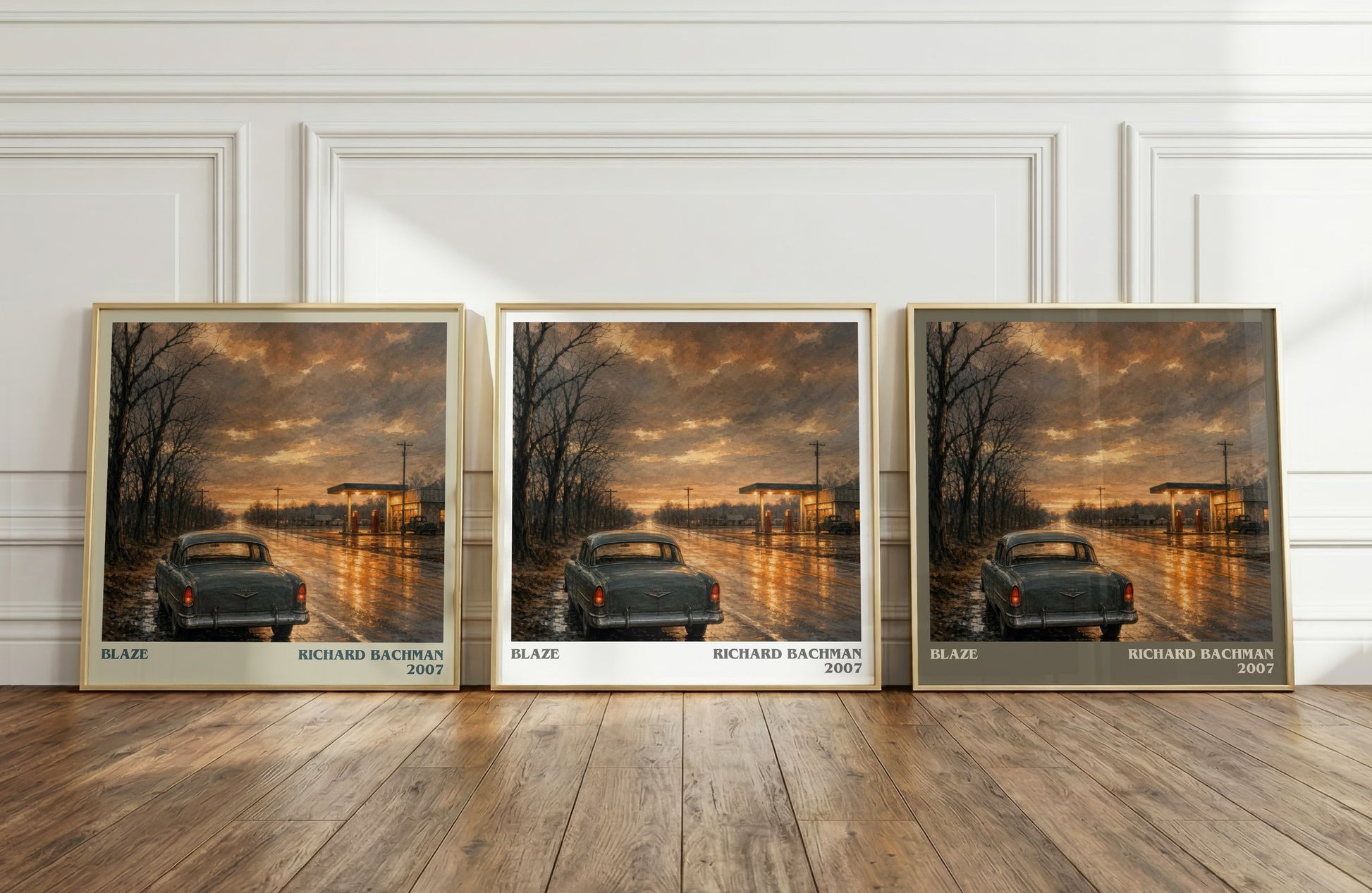 Blaze literary art print colour and style options – Richard Bachman book art