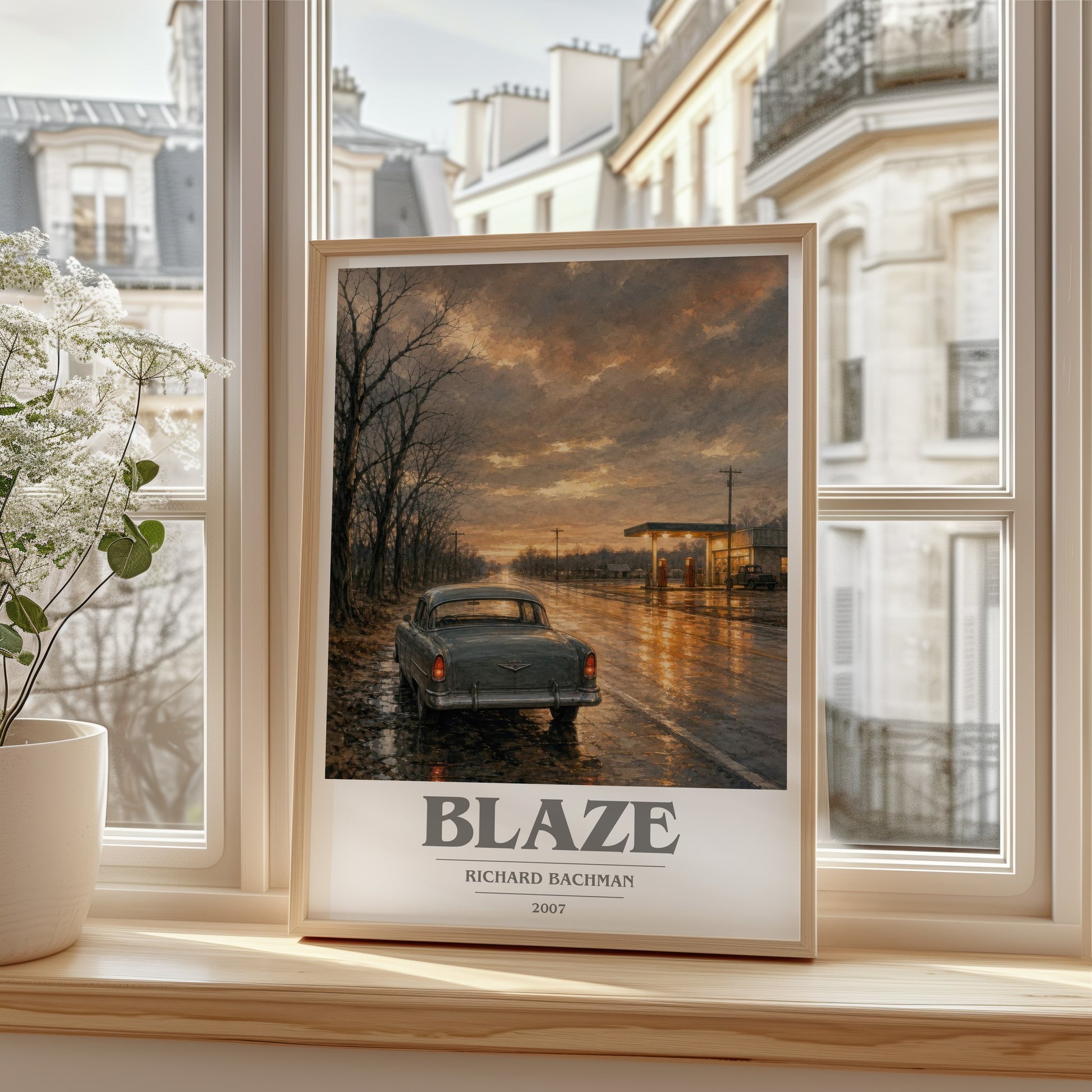 Blaze book cover poster colour and style options – Richard Bachman book art