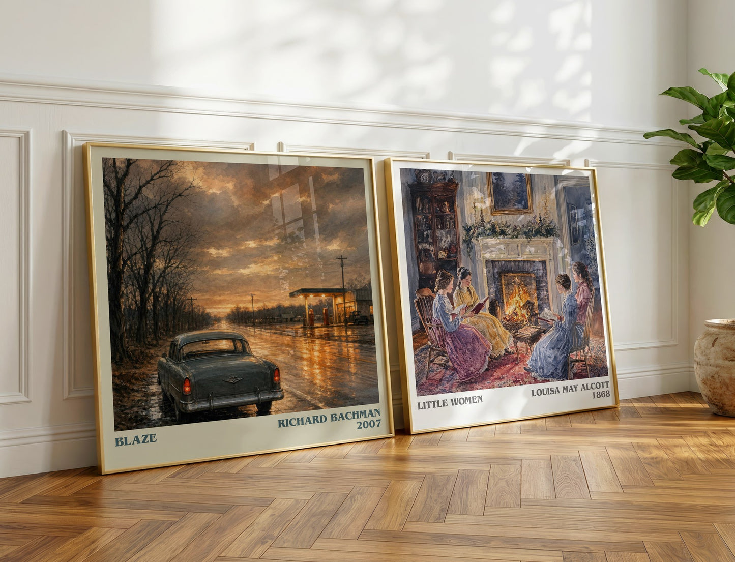Blaze literary print on bookshelf – Richard Bachman fan gift